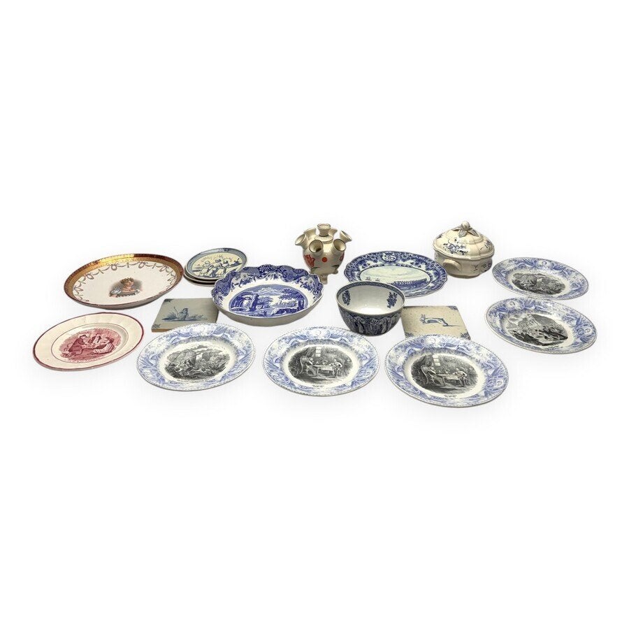 Lot aardewerk, o.a. Petrus Regout en Villeroy & Boch, Ophalen of Verzenden