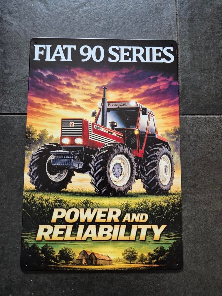 Fiat 90 series reclamebord, Ophalen of Verzenden, Nieuw, Reclamebord