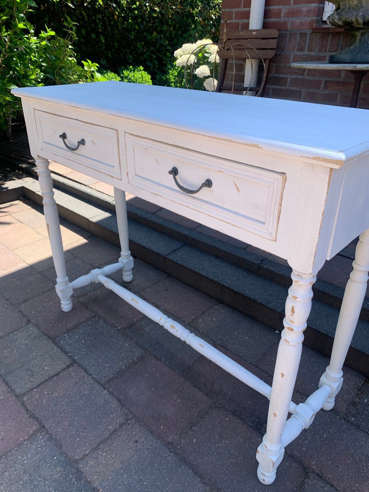Shabby brocante sidetable/haltafeltje, Ophalen