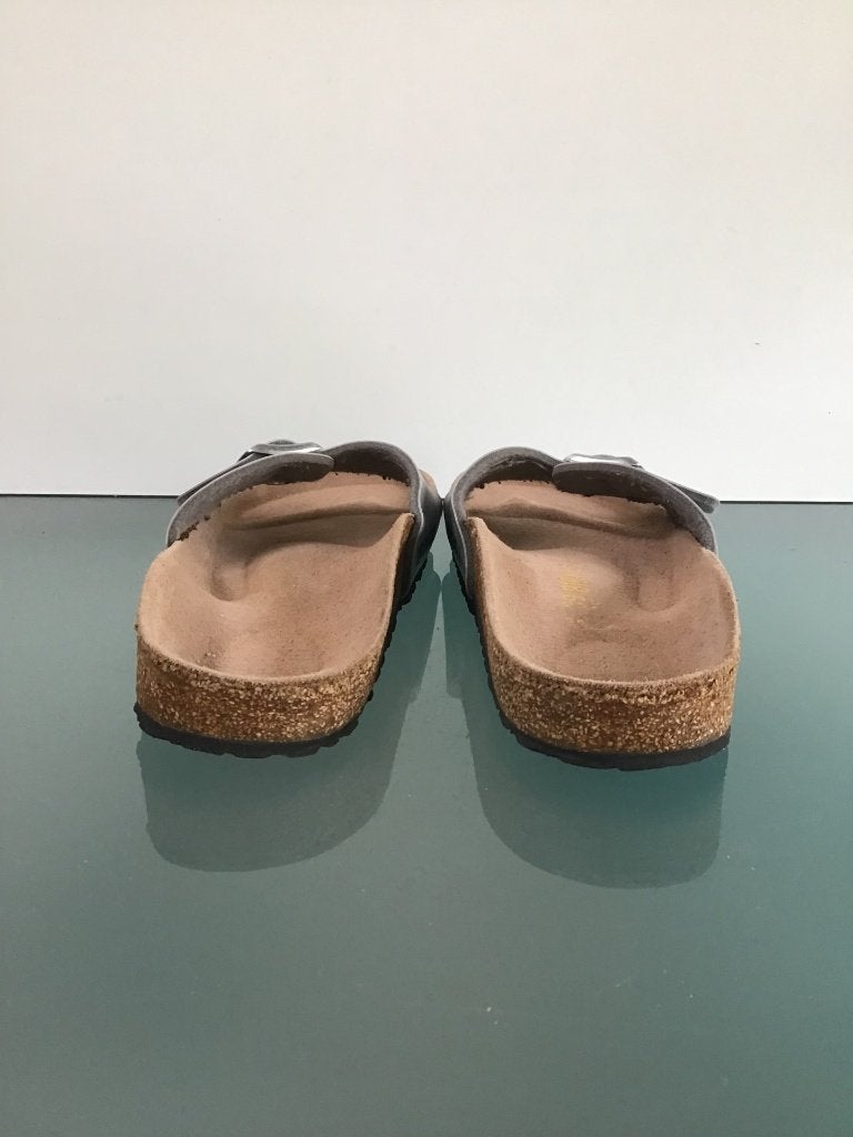 Birkenstock 39 zilver | slippers | Madrid | Gratis verzenden, Slippers, Overige kleuren, Verzenden, Zo goed als nieuw