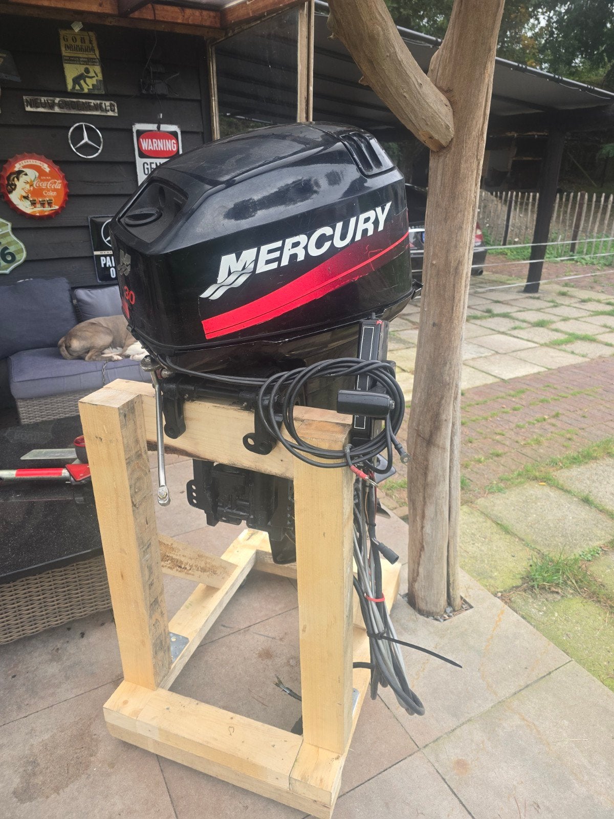 Mercury 30 PK 2-takt buitenboordmotor 2003, Gebruikt, Ophalen of Verzenden, Met afstandsbediening, 30 pk of meer