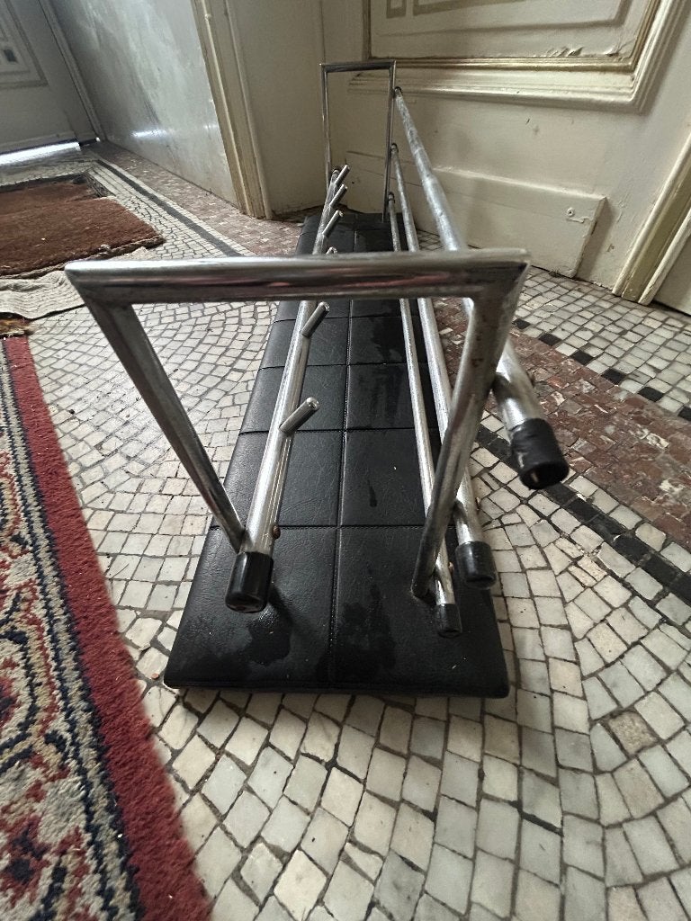 Vintage buisframe wand kapstok uit 1963, Huis en Inrichting, Woonaccessoires | Kapstokken, Gebruikt, Minder dan 100 cm, Metaal