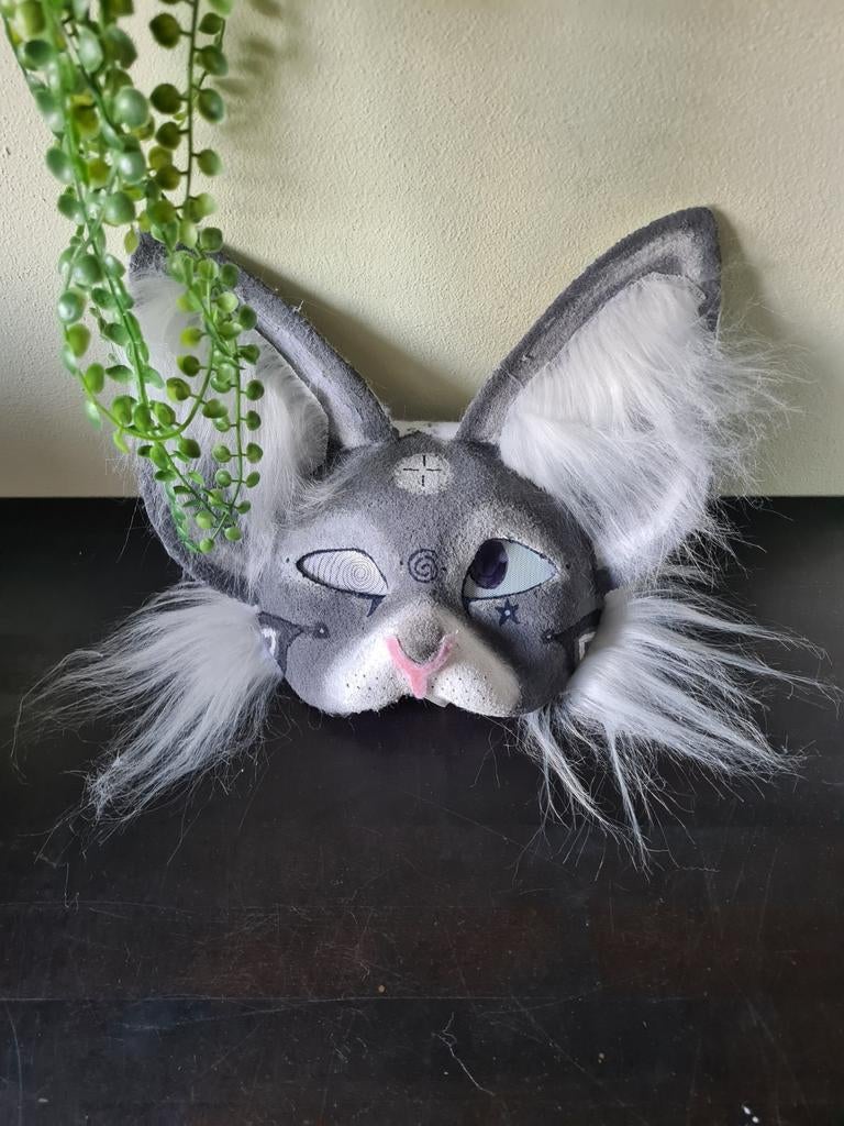 Therian masker grijze kat, Ophalen of Verzenden, Nieuw