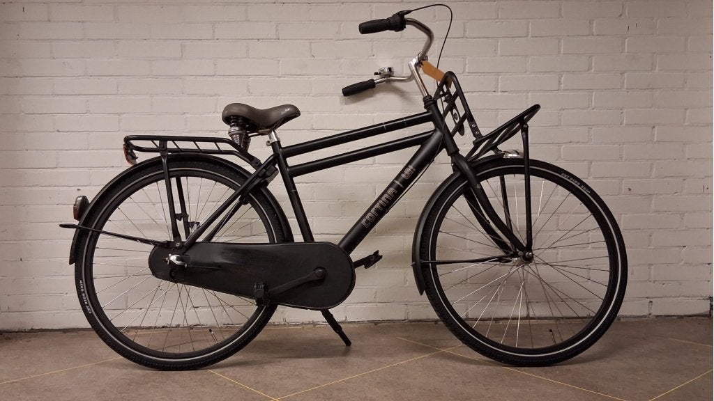 Cortina U4 26/46 3v Transportfiets Jongensfiets Mat Zwart, Terugtraprem, Ravensburgstraat 8, Versnellingen, Zo goed als nieuw