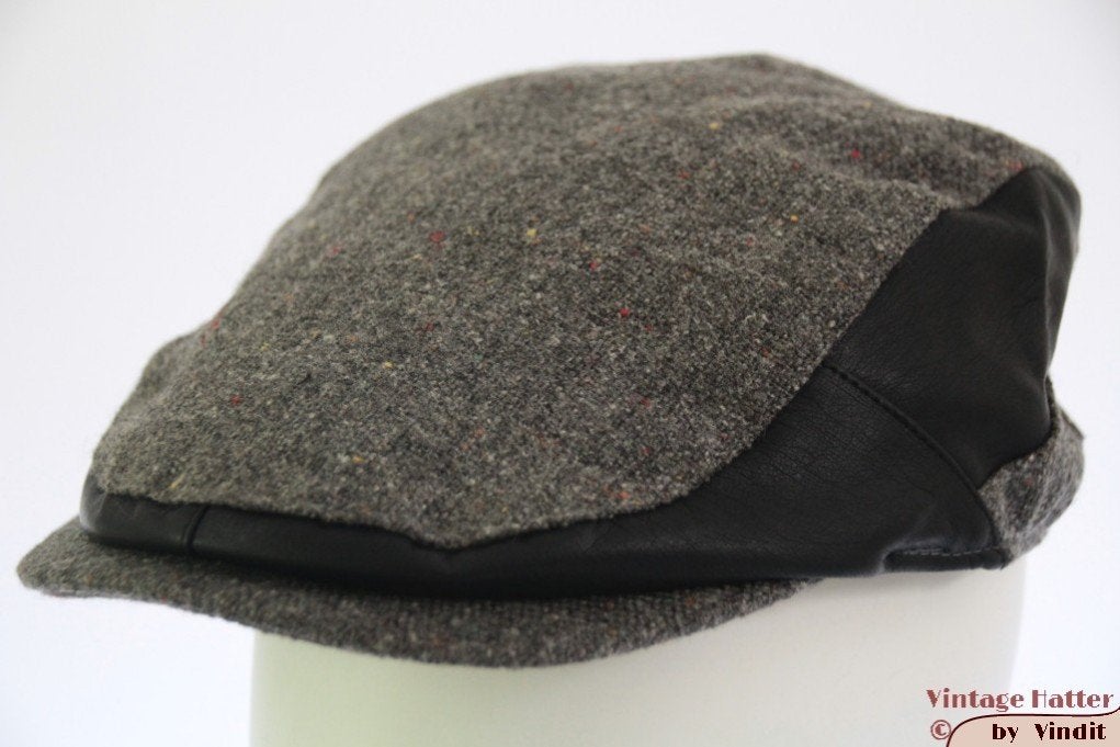 Platte pet Hawkins katoen-leer look grijs 59 en 60 Nieuw, Kleding | Heren, Nieuw, Ophalen of Verzenden, Pet, 58 of 59 cm (L, 7¼ of ⅜ inch)