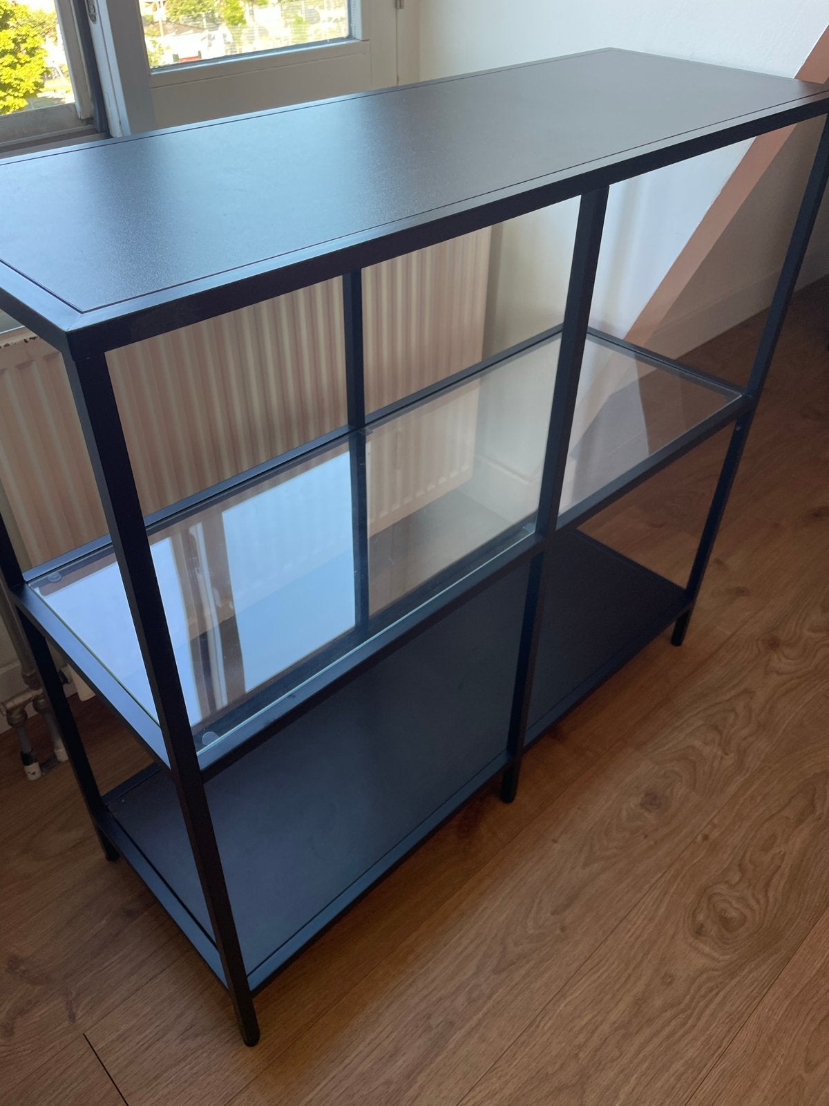 Ikea Vittsjo stellage kast (zwart), Ophalen, Met plank(en), Gebruikt, 100 tot 150 cm