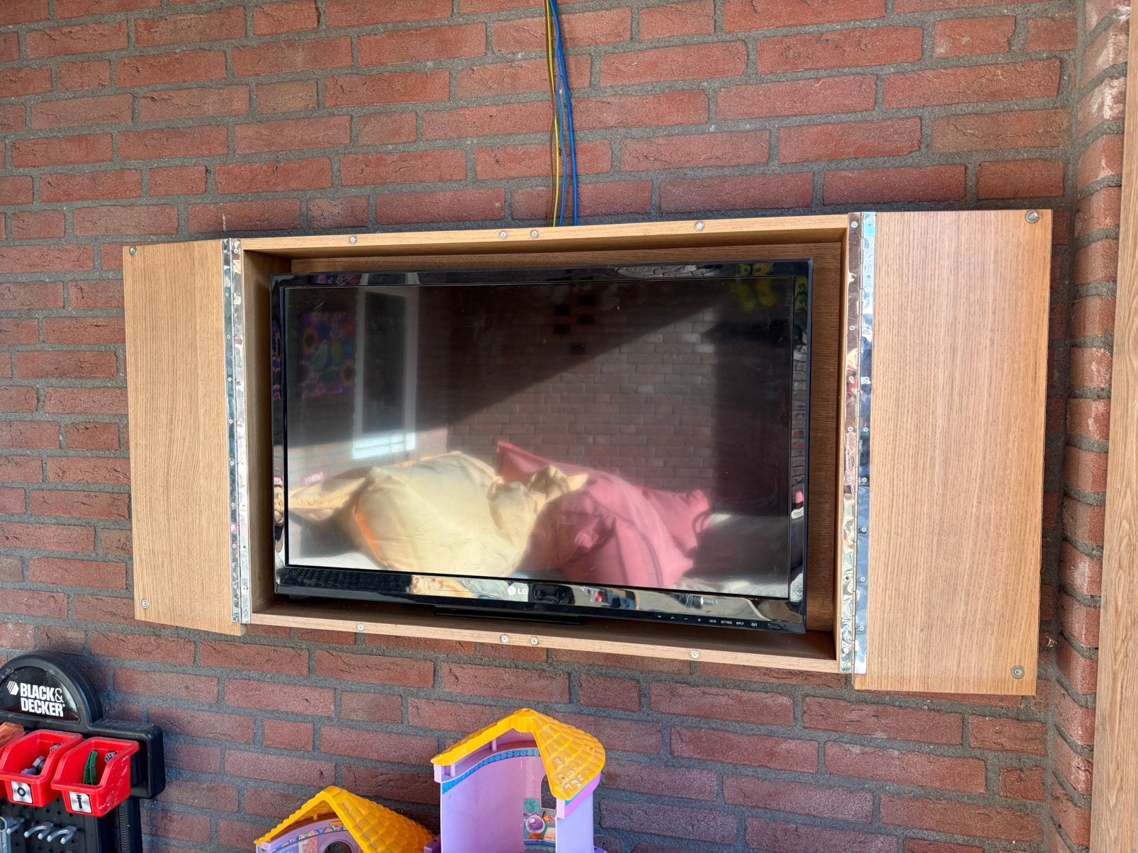 Tv kast, buiten tv, tv meubel, wandmeubel, Ophalen, Zo goed als nieuw, Minder dan 150 cm, Minder dan 100 cm