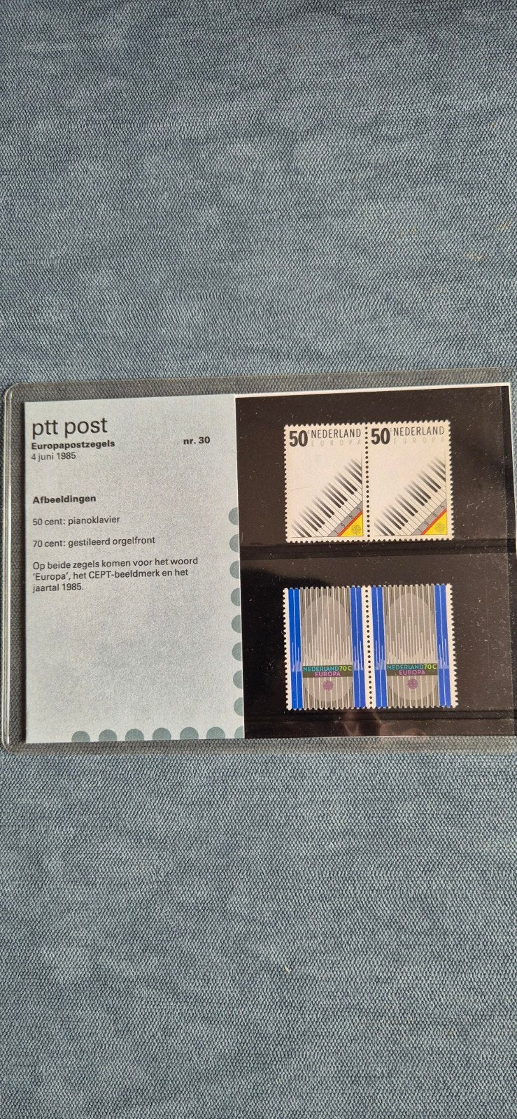 Postzegelmapje PTT Post Europapostzegels 1985 nr. 30, Ophalen of Verzenden, Na 1940, Postfris