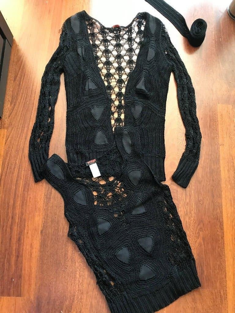 Christian LaCroix Bazar schitterende zwarte cardigan set - M, Maat 38/40 (M), Zwart, Ophalen of Verzenden, Zo goed als nieuw