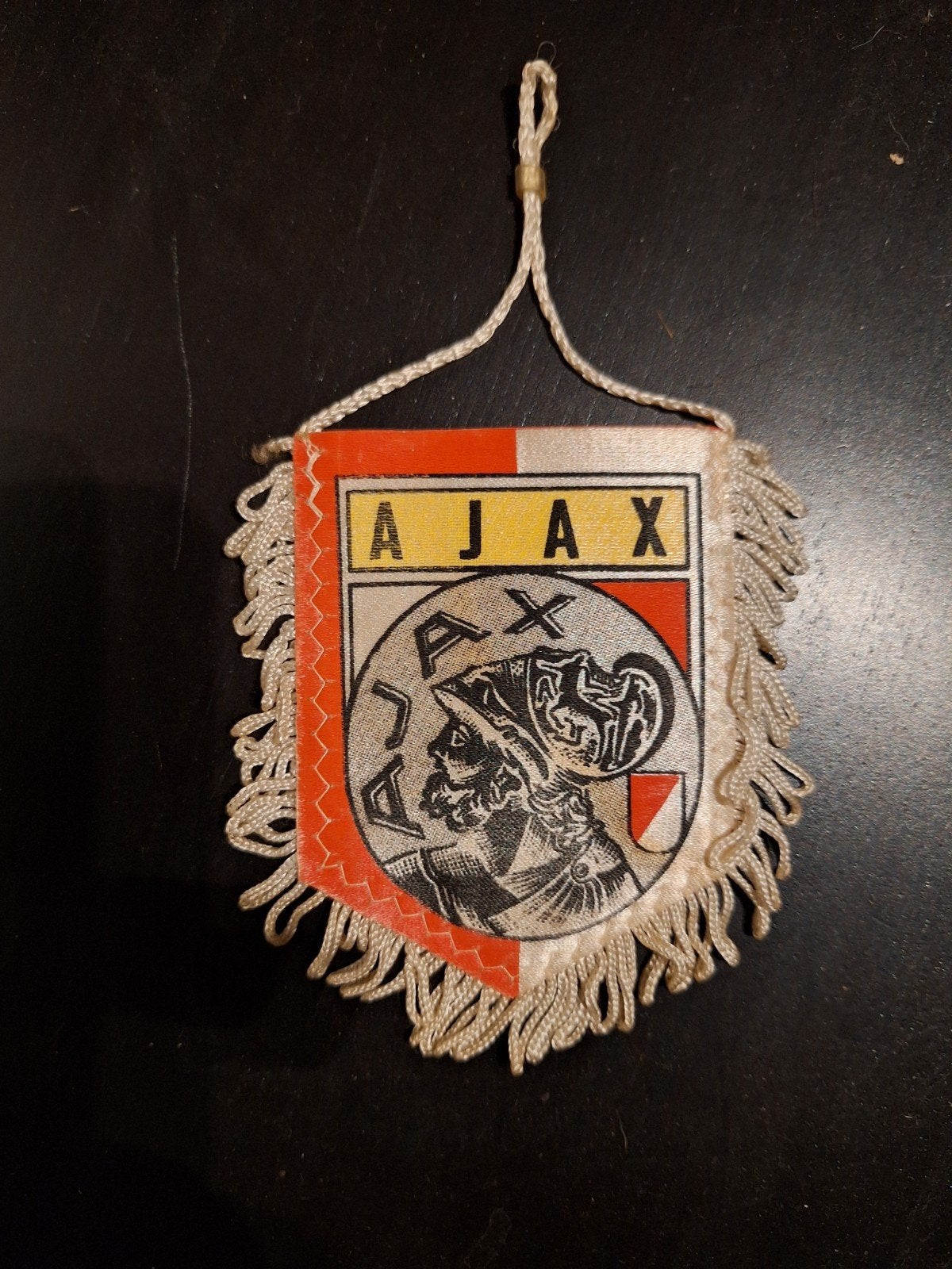 Vintage auto vaantje Ajax Amsterdam jaren 80, Ophalen of Verzenden, Zo goed als nieuw, Ajax, Vaantje of Sjaal