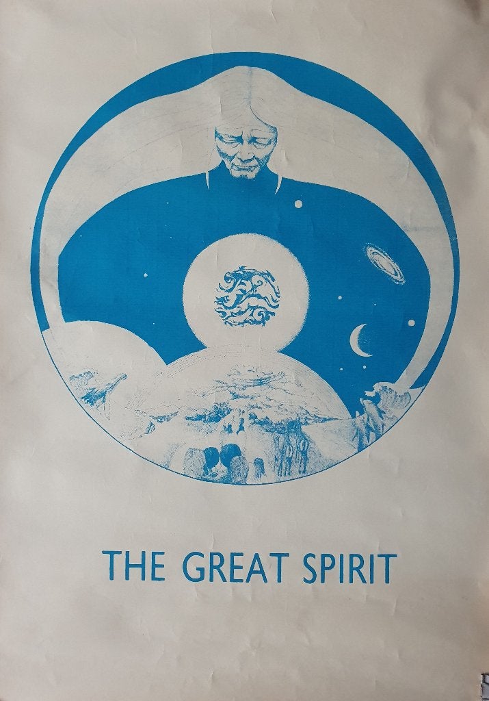 'The Great Spirit' - Spirituele kunst - 70er jaren, Verzenden, Deurposter of groter, Overige onderwerpen, Rechthoekig Staand