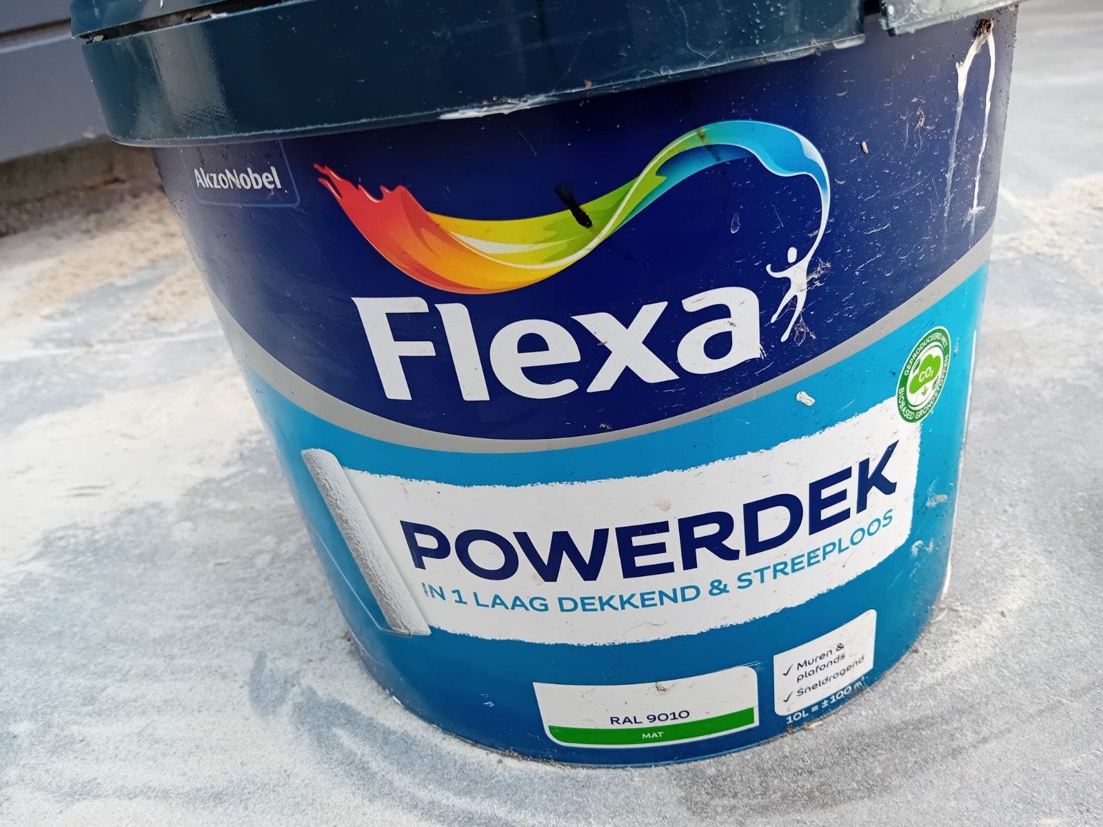 Flexa Powerdek Muurverf RAL 9010 Mat - 5 liter over, Doe-het-zelf en Verbouw, Ophalen