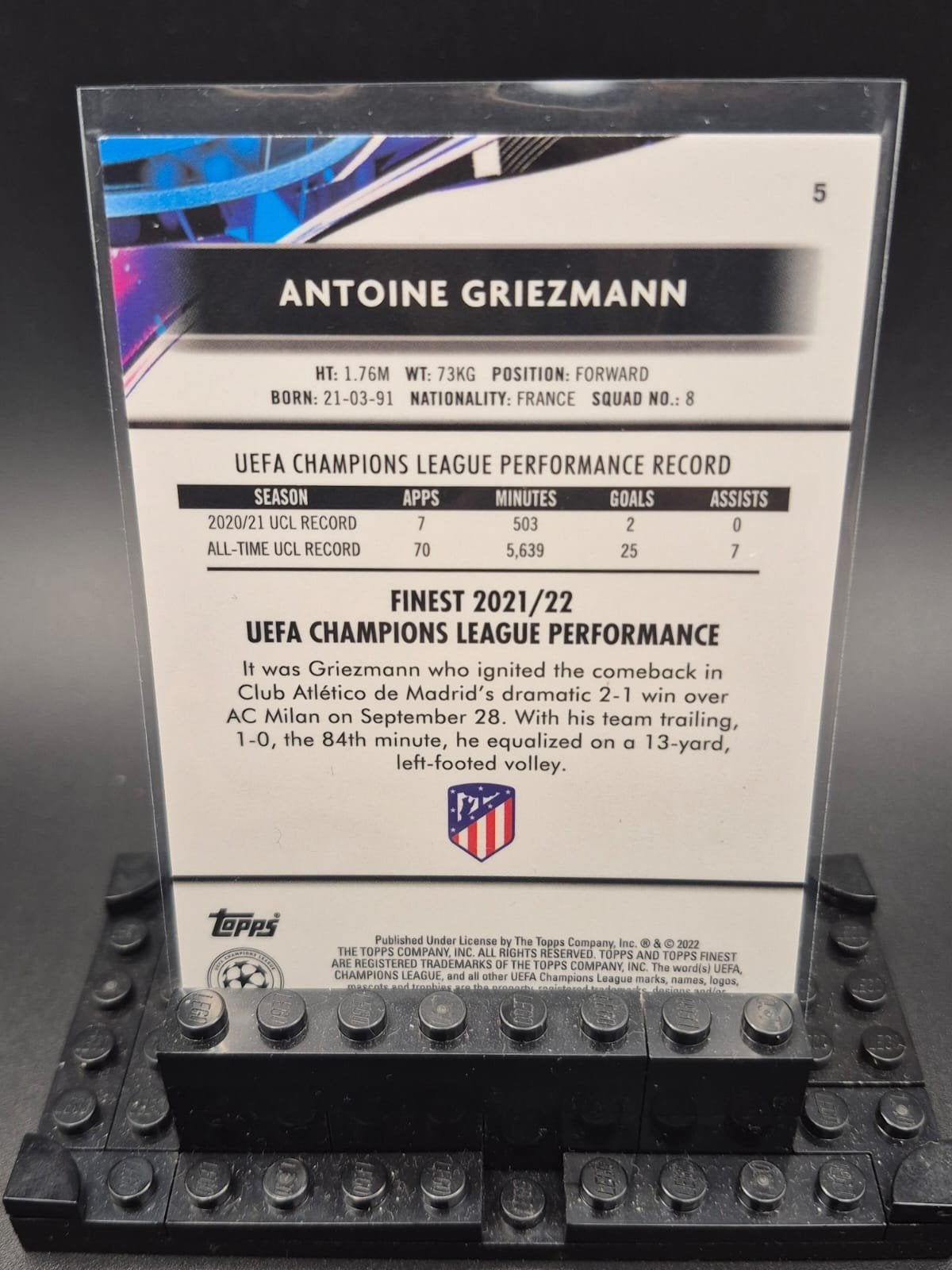 Antoine Griezmann UEFA Champions League Spelerskaart, Ophalen of Verzenden, Zo goed als nieuw, Buitenlandse clubs, Spelerskaart