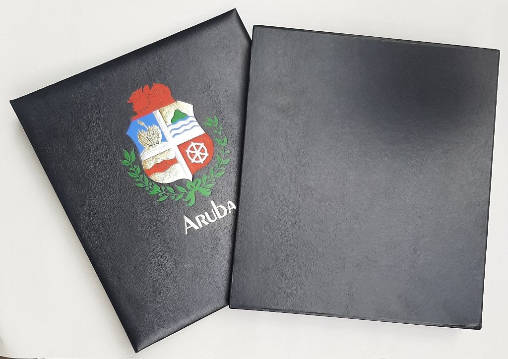 DAVO luxe album Aruba I met cassette bladen 1 t/m 14, Postzegels en Munten, Ophalen of Verzenden, Verzamelalbum