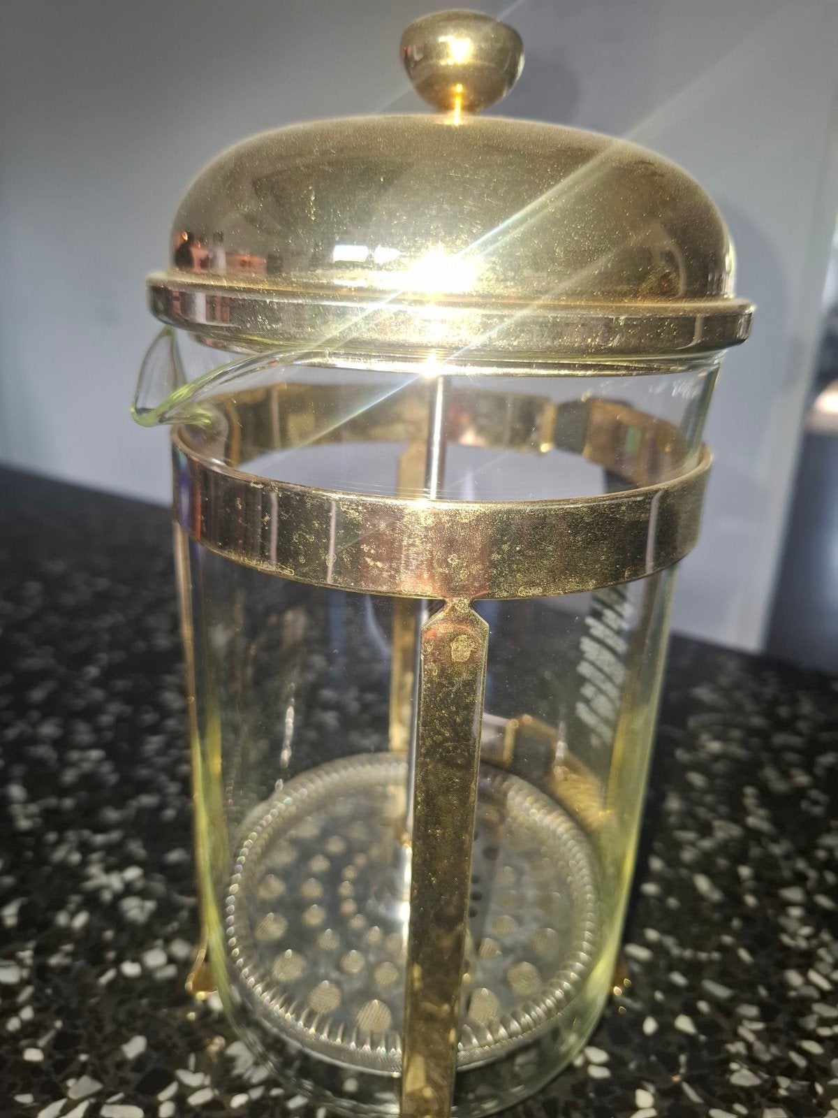 Bodum Cafetière - Goudkleurig - Zo goed als nieuw, Overige modellen, Gemalen koffie, Ophalen of Verzenden, Zo goed als nieuw