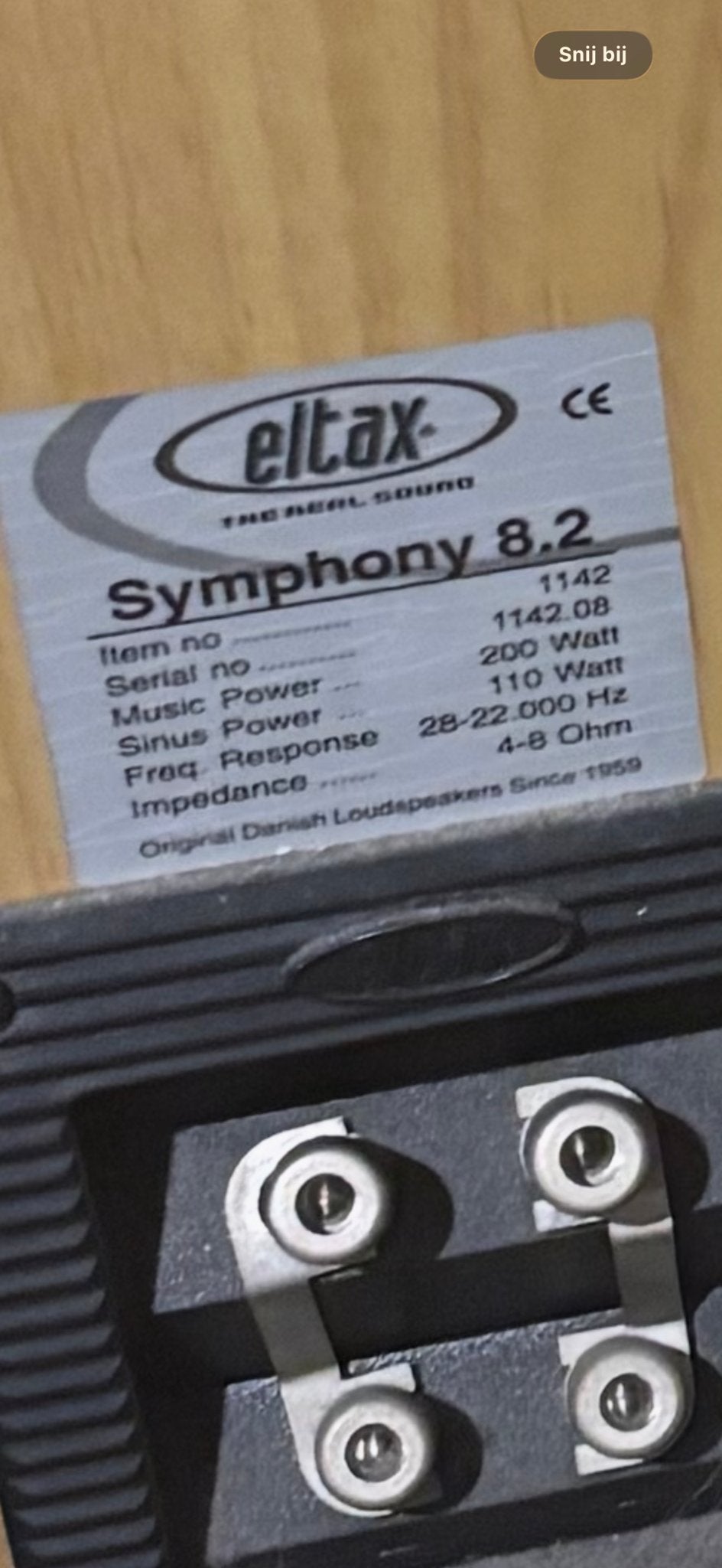 Eltax Symphony 8.2 Vloerstaande Speakers - Geluid nog goed, Vloerstaande luidspreker, Gebruikt, Ophalen, 150 watt of meer