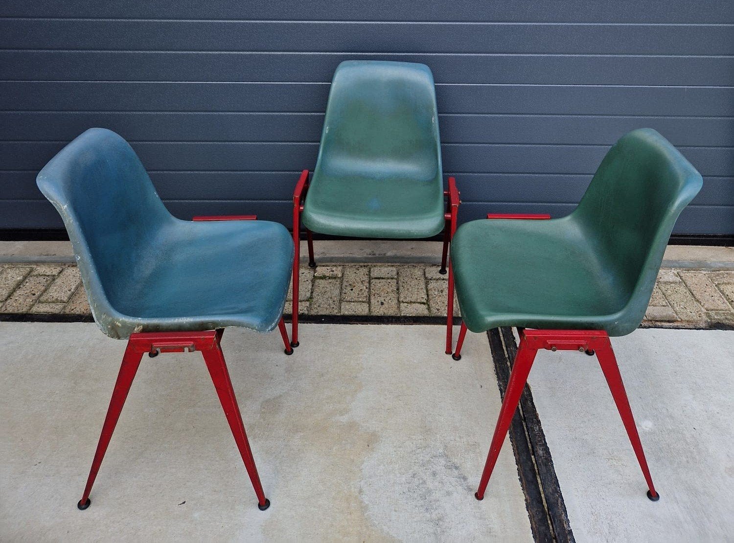 35 Galvanitas stijl schoolstoelen kuipstoelen kantine retro, Huis en Inrichting, Kunststof, Ophalen of Verzenden, Zo goed als nieuw