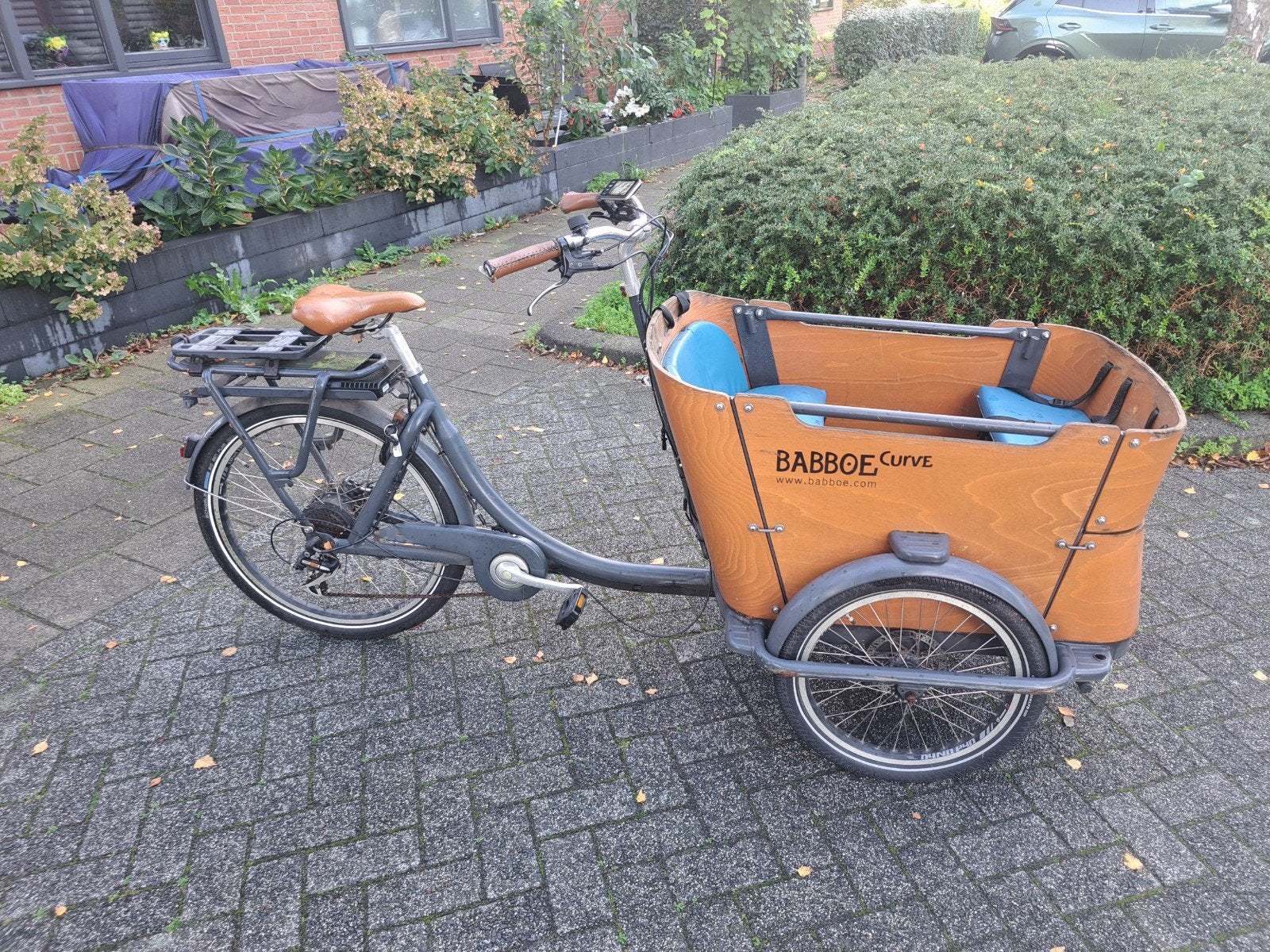 Elektrische Babboe Curve Bakfiets - Opknapper, Fietsen en Brommers, 4 kinderen of meer, Gebruikt, Elektrisch, Ophalen