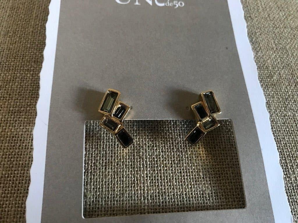 Uno de 50 oorbellen (53)115,- = 62,50 Gold glitterBYglitter, Met kristal, Overige materialen, Nieuw, Ophalen of Verzenden