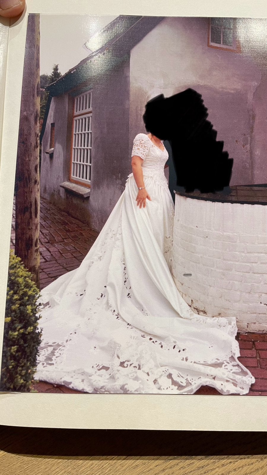 Bruidsjurk maat 42, Ophalen, Gedragen, Wit, Trouwjurk