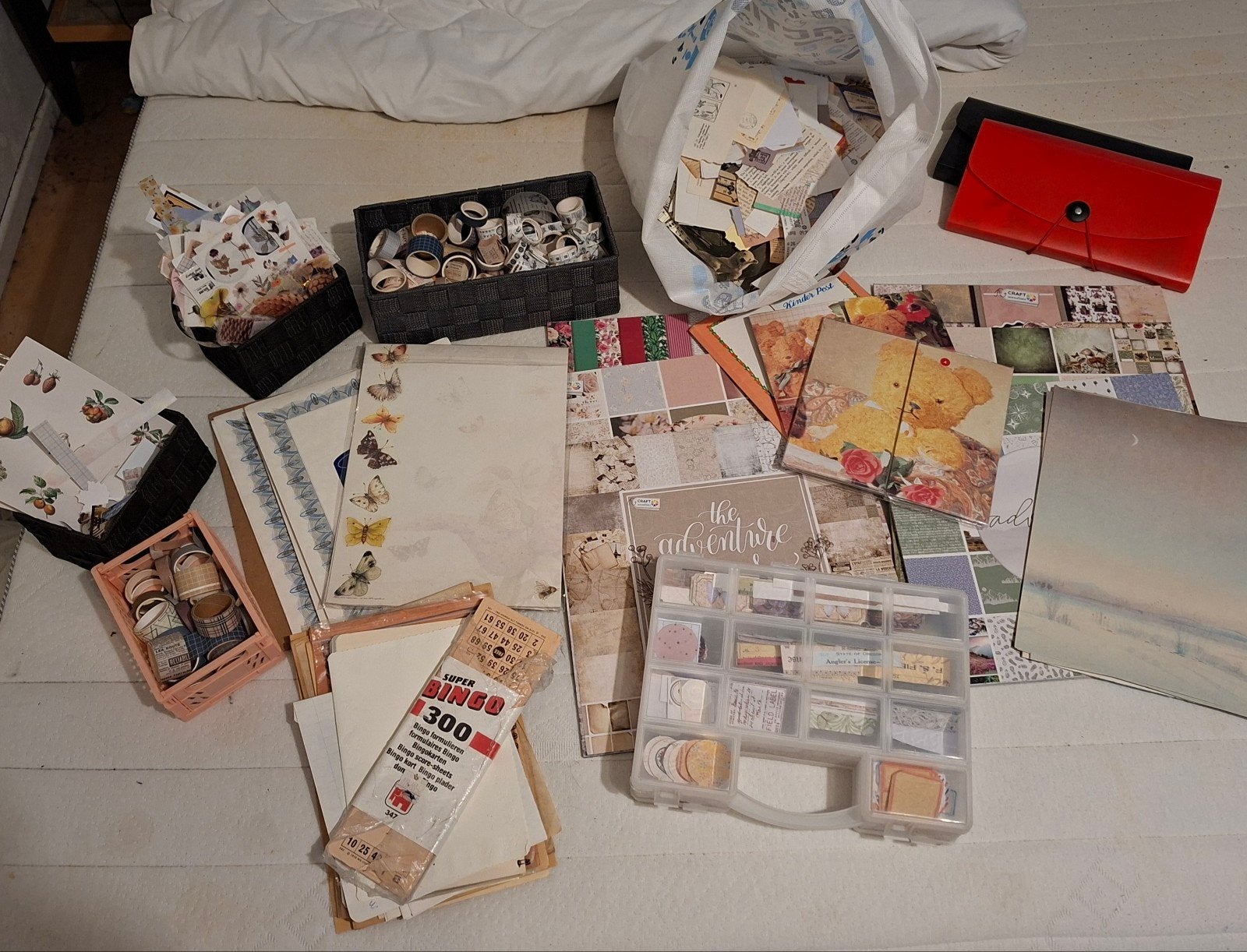 Groot pakket snailmail & knutselspullen, Hobby en Vrije tijd, Knutselen, Ophalen of Verzenden, Gebruikt, Papier of Karton, Knutselmateriaal