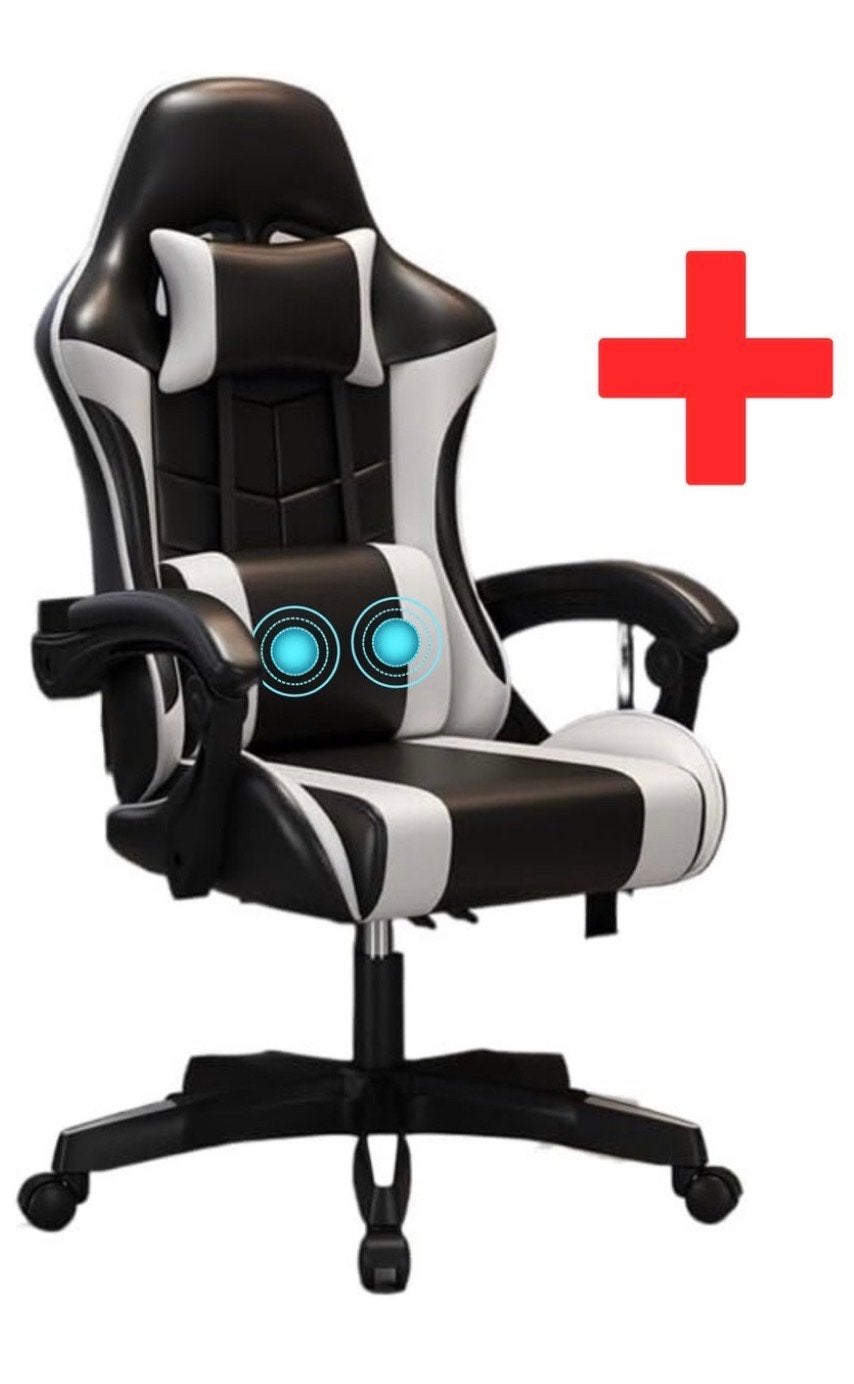 Nieuwe Gaming Stoel Zwart/Wit, Verzenden, Zwart, Nieuw, Bureaustoel