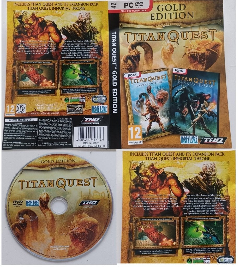 titan quest gold edition 2 videogames op 1 schijf, Avontuur en Actie, 1 speler, Ophalen of Verzenden, Zo goed als nieuw
