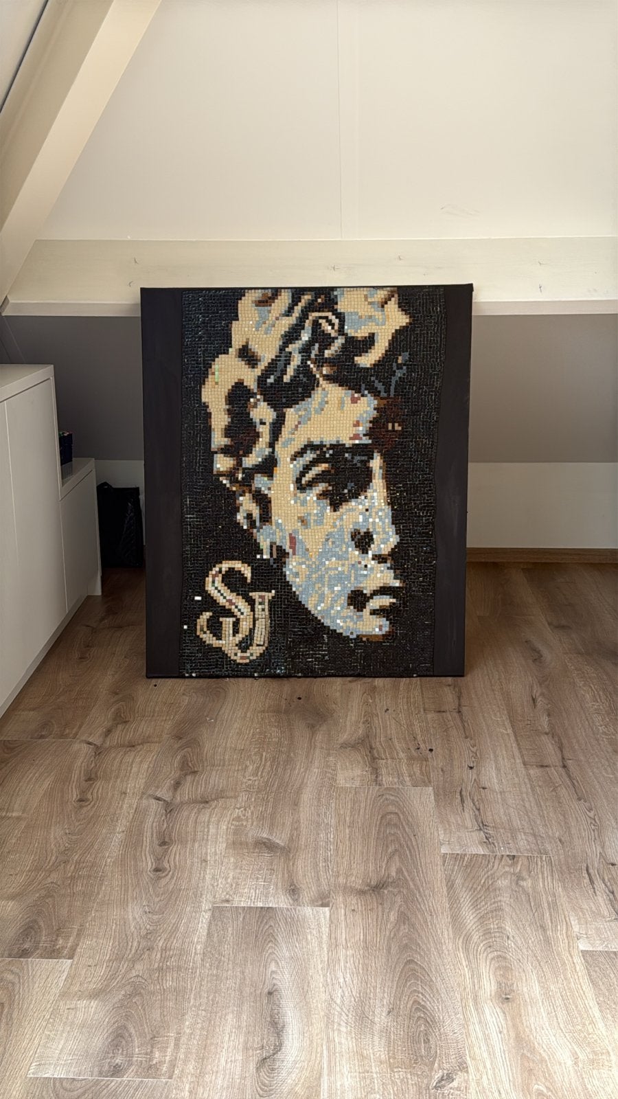 Uniek mozaïek portret van David michelangelo, Antiek en Kunst, Kunst | Schilderijen | Klassiek, Overige stijlen, Portret of Personen