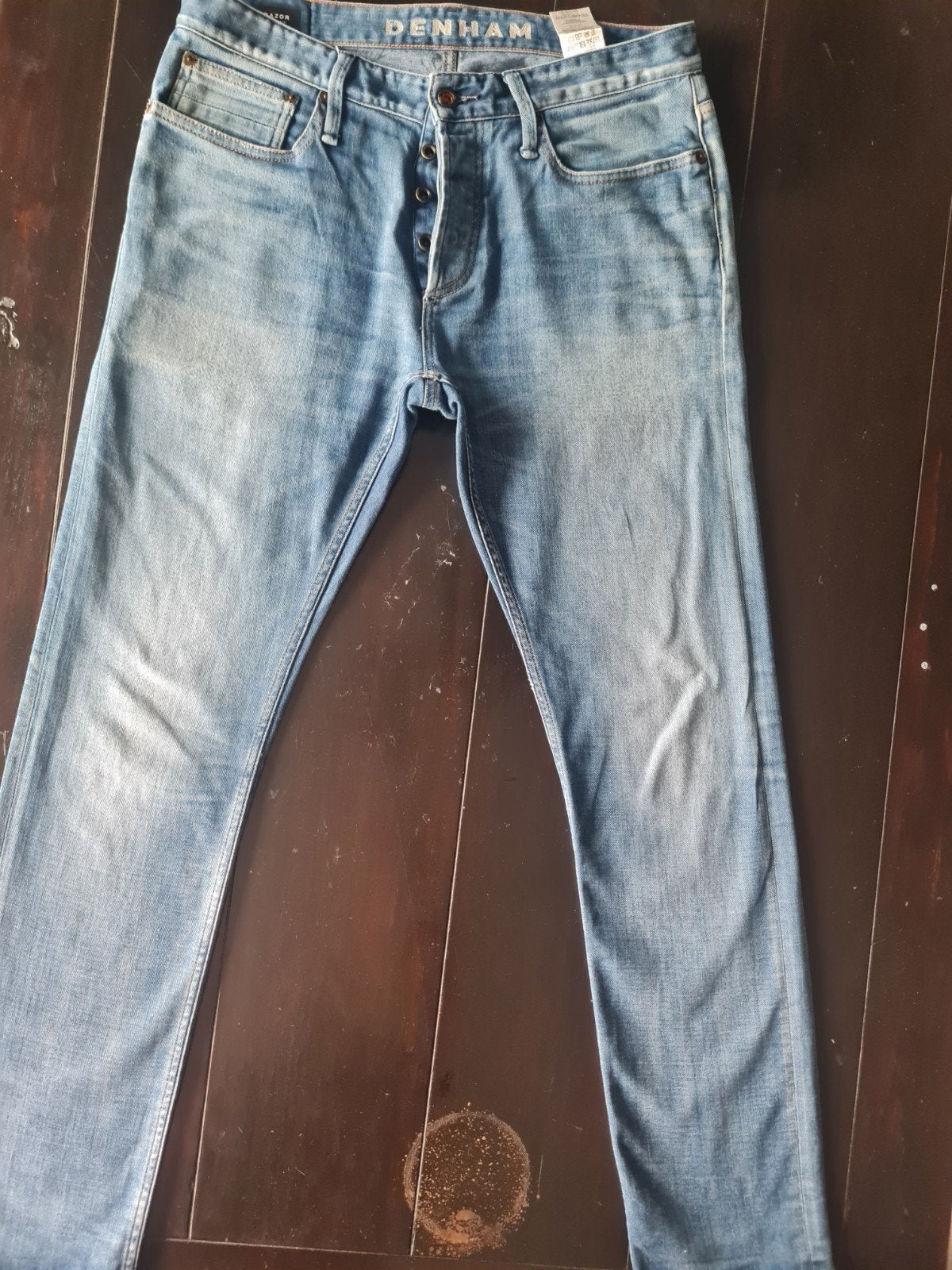 CLASSIC DENHAM RAZOR SLIM FIT STRETCH JEANS SIZE 33/32, Blauw, Ophalen of Verzenden, Zo goed als nieuw, W33 - W34 (confectie 48/50)