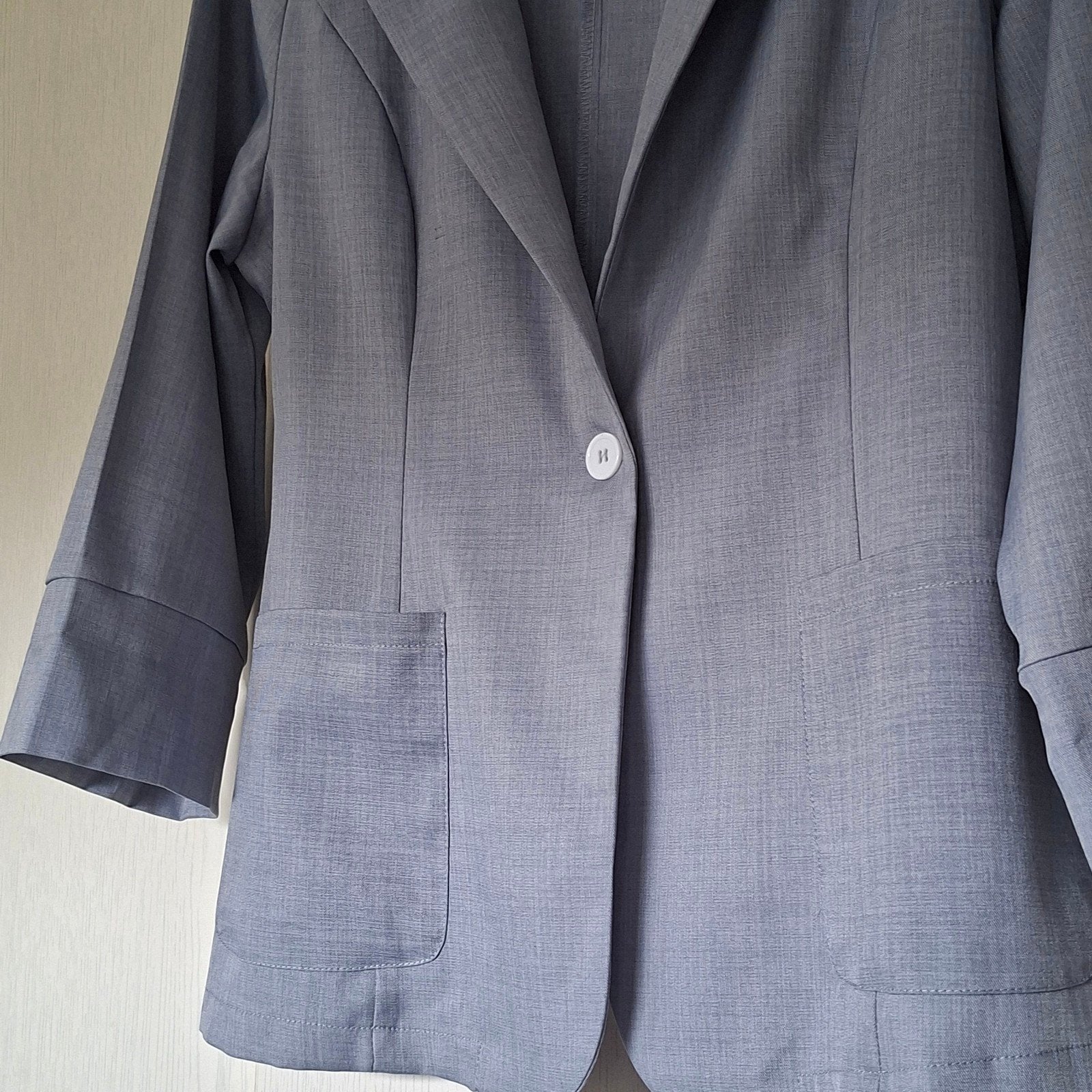 Zomers dames colbert in maat S/M in mooie kleur blauw., Ophalen of Verzenden, Zo goed als nieuw, Maat 38/40 (M), Blauw