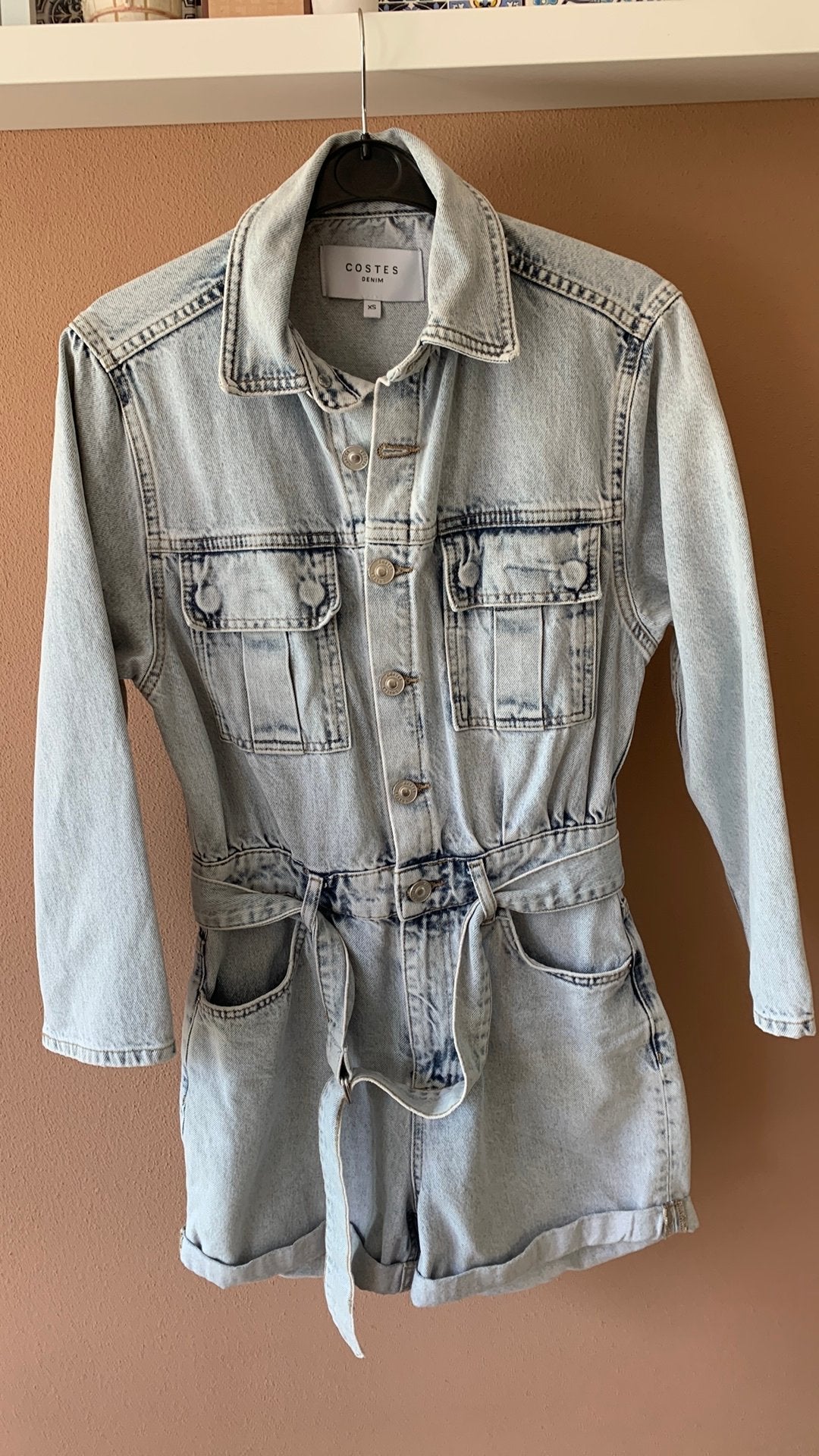Costes Denim Jumpsuit maat XS - Zo goed als nieuw, Ophalen of Verzenden, Zo goed als nieuw, Maat 34 (XS) of kleiner, Blauw