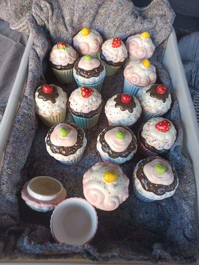 Porseleinen cupcake decoratie - Riverdale Collection, Ophalen