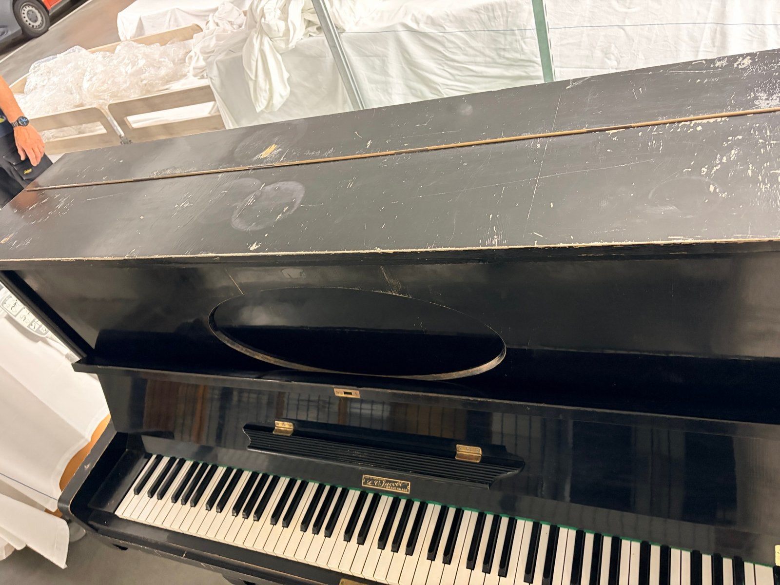 Pianissimo piano te koop - Gebruikt, voor het goede doel!, Ophalen, Gebruikt, Zwart, Piano
