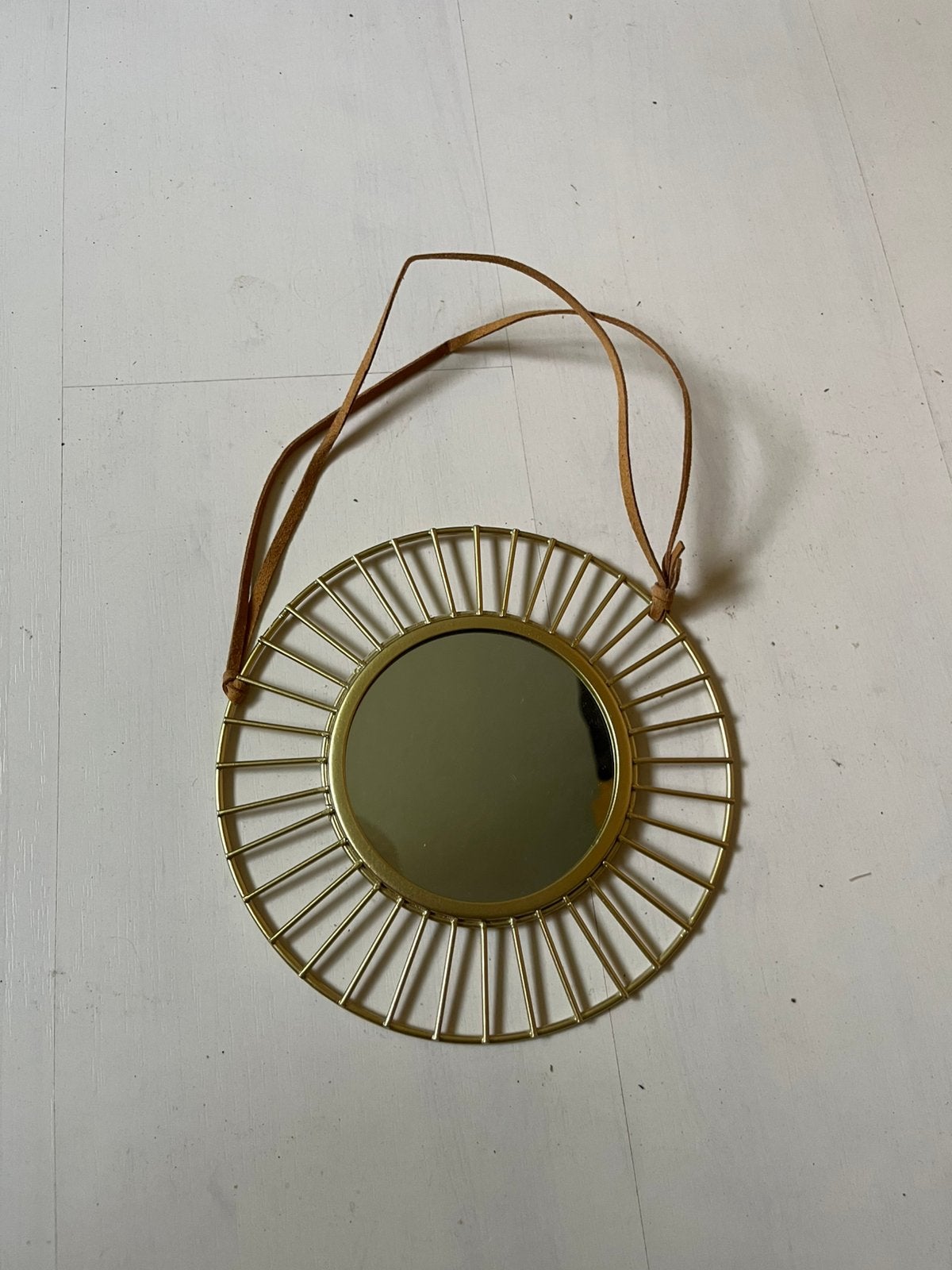 Kleine spiegel, Minder dan 50 cm, Rond, Ophalen of Verzenden, Zo goed als nieuw