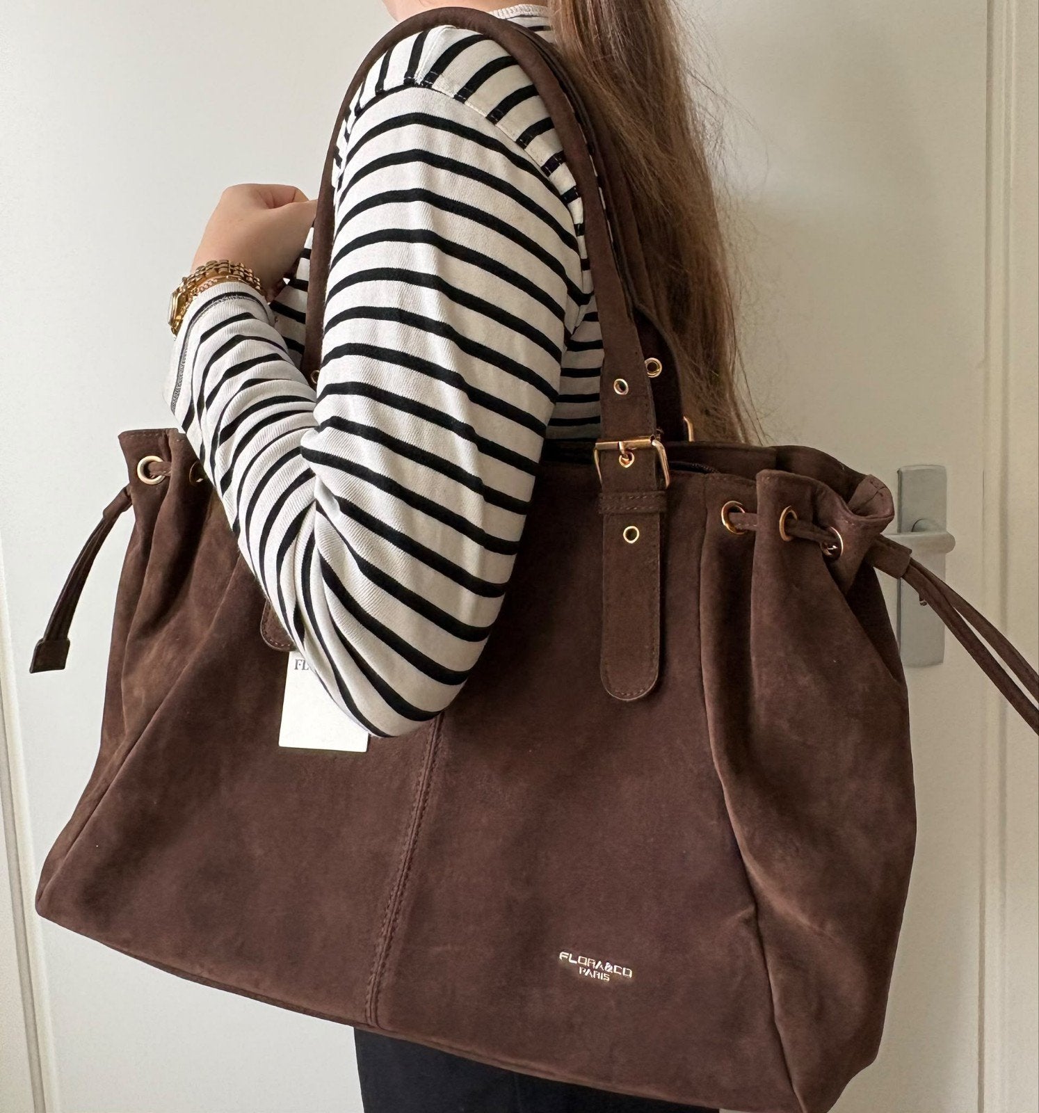 Nieuwste flora en co tas geschikt studie, werk, Sieraden, Tassen en Uiterlijk, Verzenden, Nieuw, Bruin, Handtas