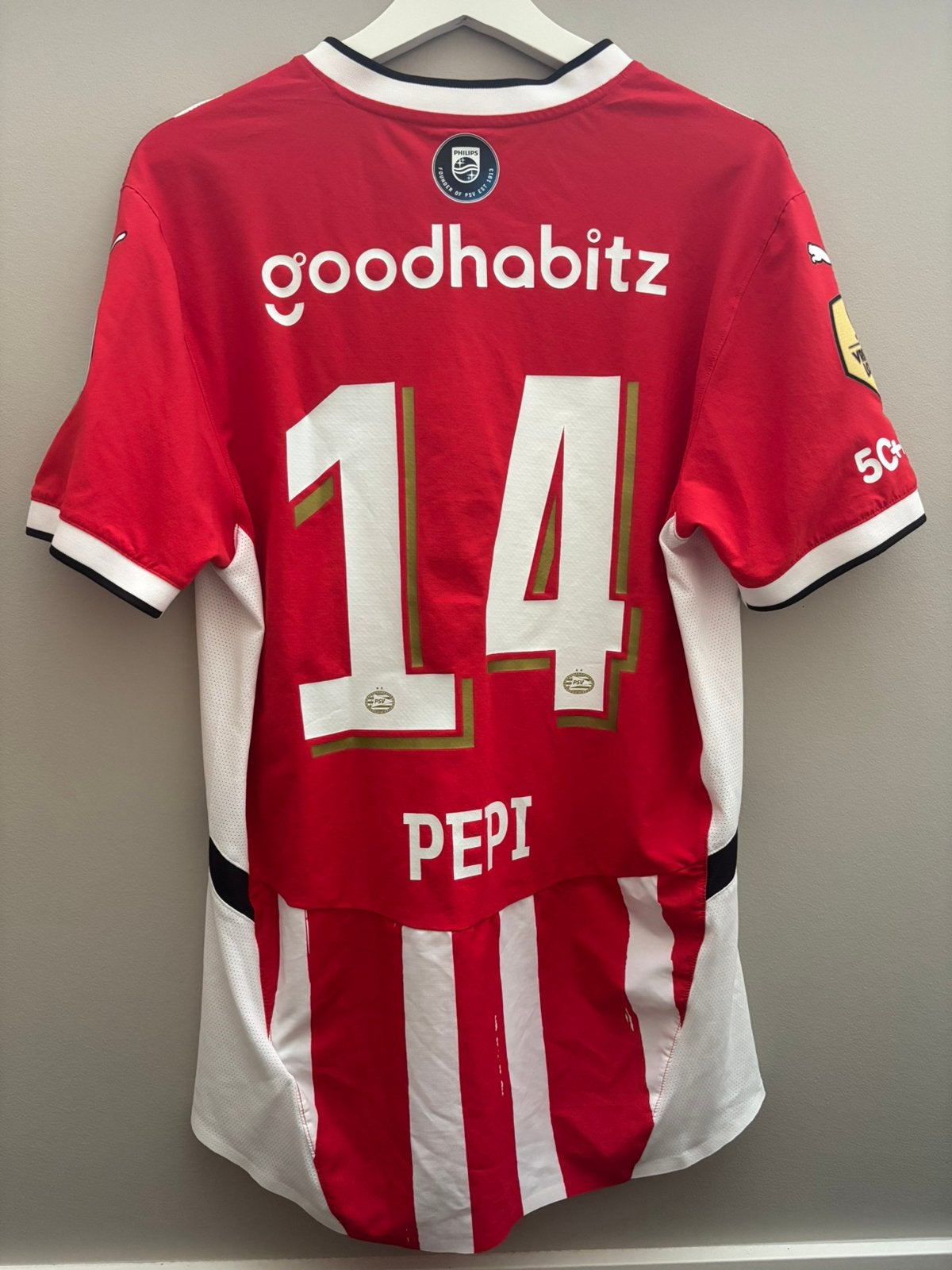 Matchworn shirt Ricardo Pepi PSV, Ophalen of Verzenden, Zo goed als nieuw, PSV, Shirt