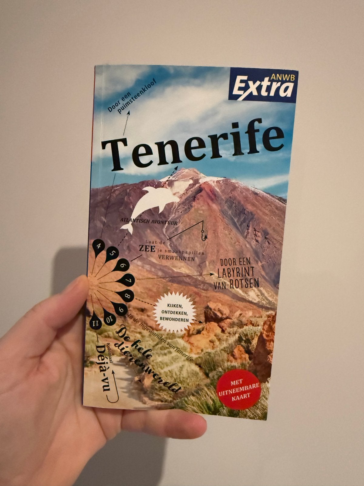 ANWB Extra Tenerife Reisgids met uitneembare kaart, Europa, Ophalen of Verzenden, Zo goed als nieuw, Reisgids of -boek