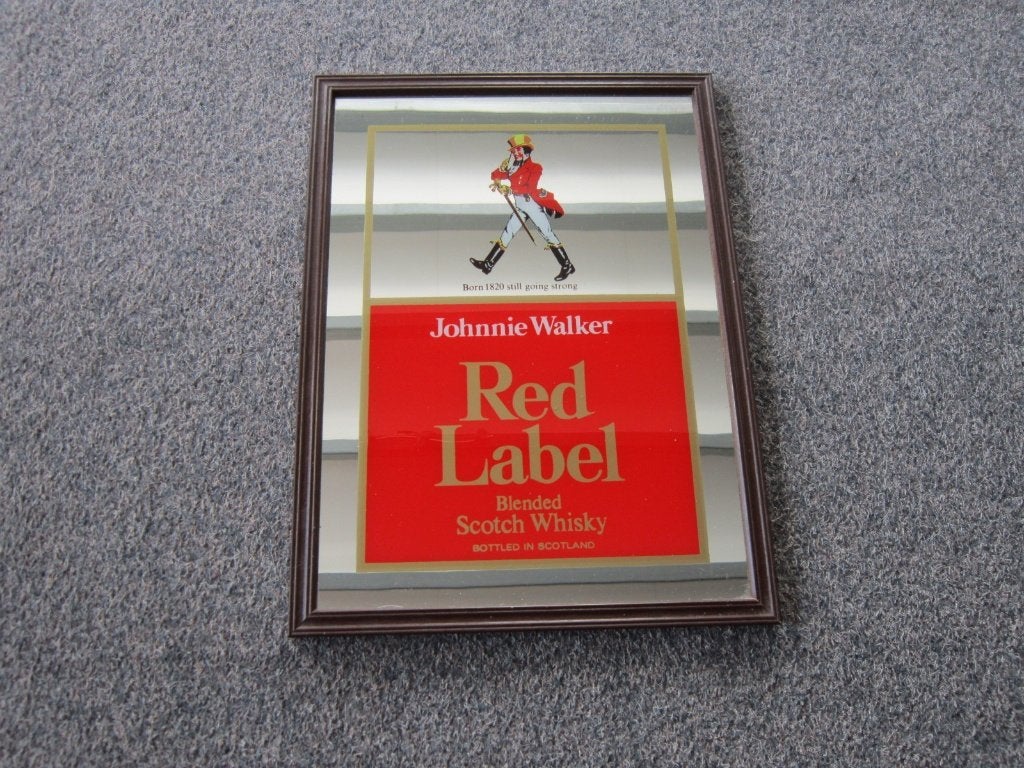 JOHNNIE WALKER WHISKEY SPIEGEL, Ophalen, Zo goed als nieuw, Overige typen