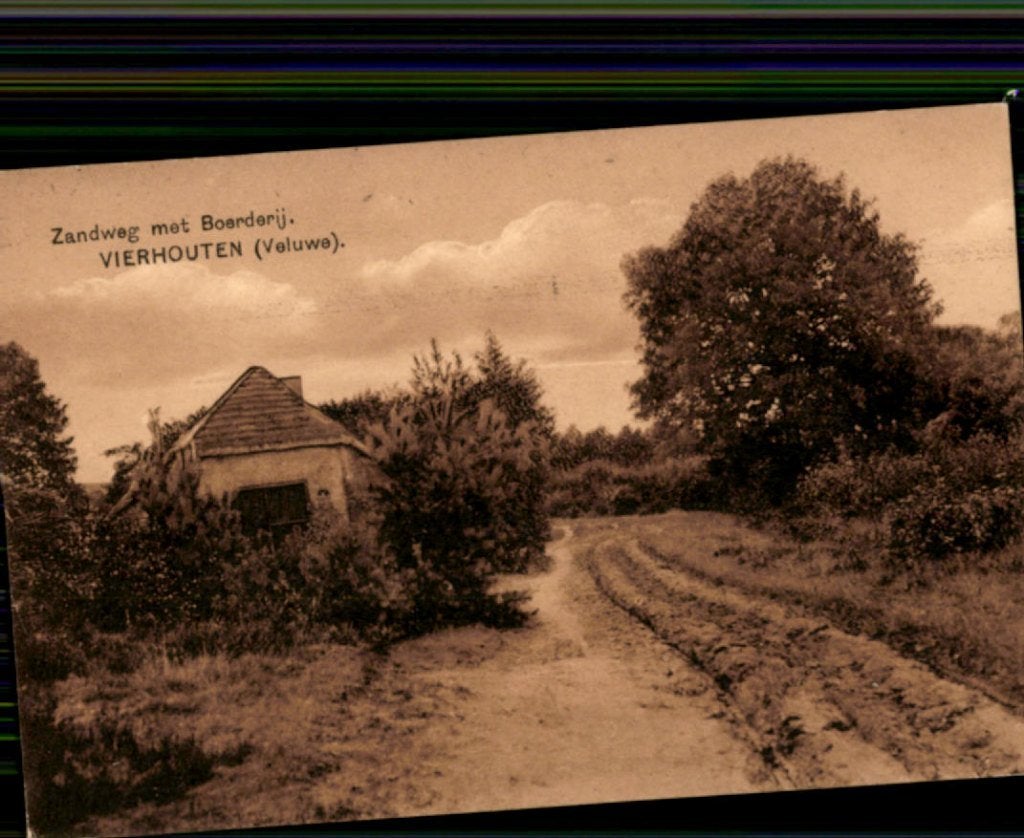 Vierhouten - Veluwe KVR11 1578 Zandweg met Boerderij, Verzenden, 1940 tot 1960, Ongelopen, Gelderland
