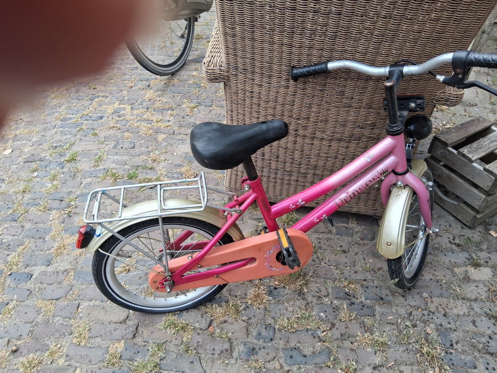 Rose princess kinderfiets 16 inche, Ophalen, Gebruikt, 16 tot 20 inch, Princess