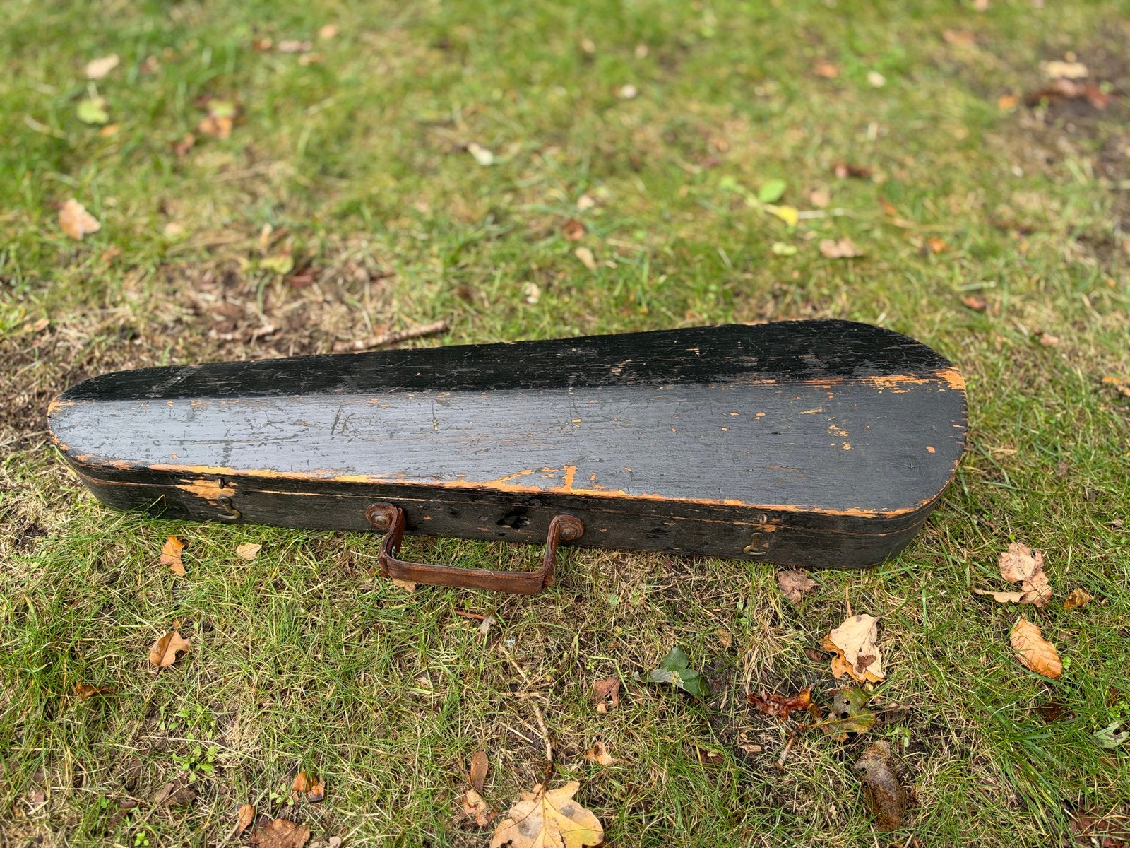 Antieke Vioolkoffer - Houten Koffer voor Viool, Gebruikt, Overige formaten, Viool, Ophalen of Verzenden