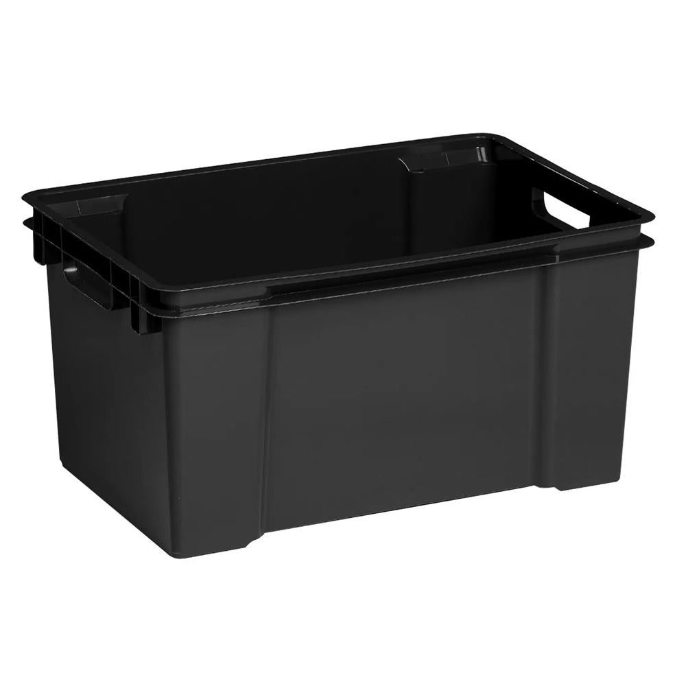 Curver Vulcano opbergbox 50 liter zwart OP=OP, Doe-het-zelf en Verbouw, Kratten en Dozen, Ophalen, 50 tot 75 cm, Nieuw, Minder dan 40 cm