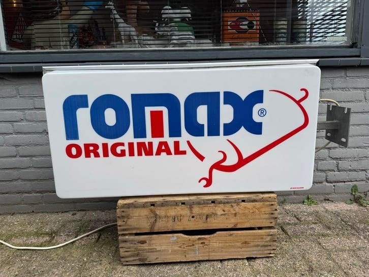 Ronax Original Lichtbak Reclamebord - Vintage Sign, Ophalen, Gebruikt, ., Lichtbak of (neon) lamp