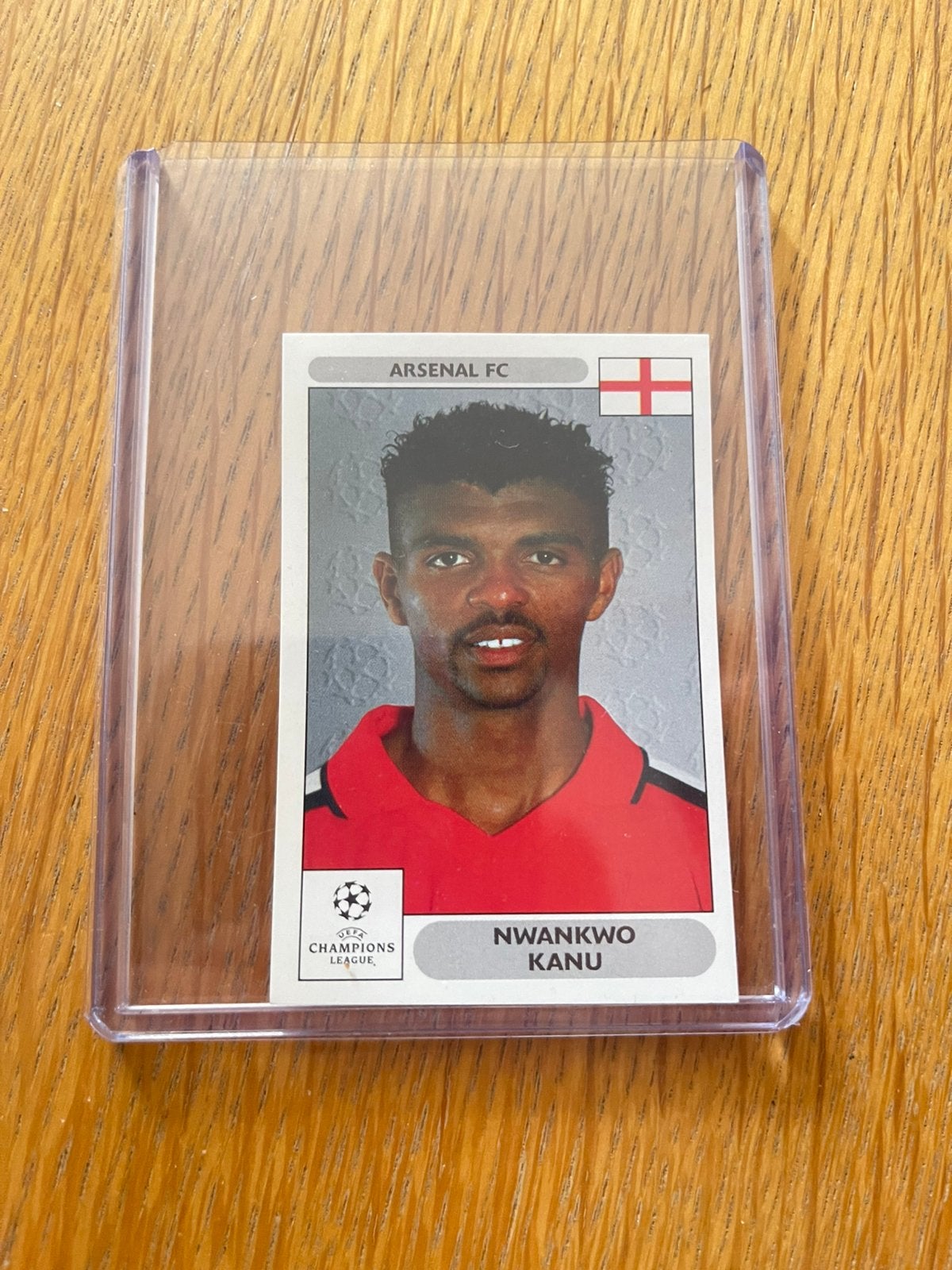 Nwankwo Kanu Arsenal 2000 Panini CL, Ophalen of Verzenden, Zo goed als nieuw, Sticker