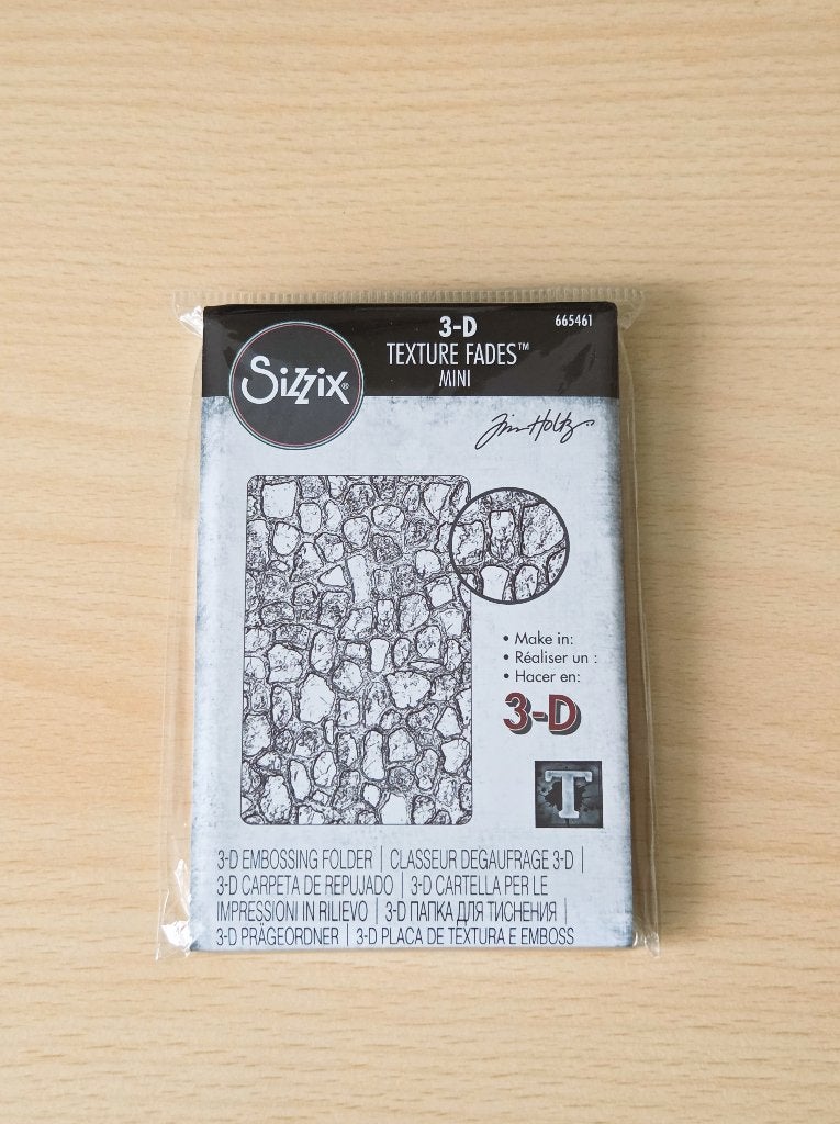 Sizzix 3-D Texture Fades - Tim Holtz, Cobblestone, Hobby en Vrije tijd, Ophalen of Verzenden, Nieuw, Frame of Mal, Sizzix