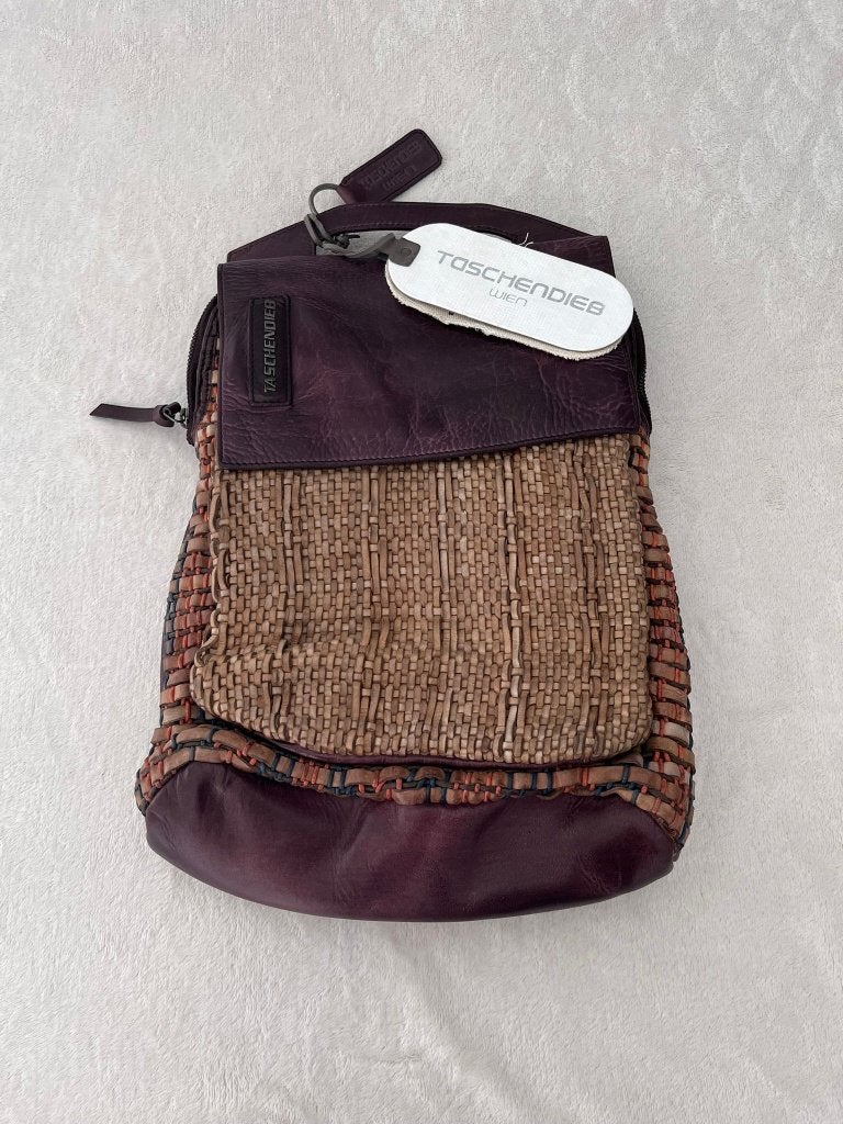 Taschendieb Wien schoudertas, echt leer, boho vintage stijl, Verzenden, Nieuw, Bruin, Schoudertasje