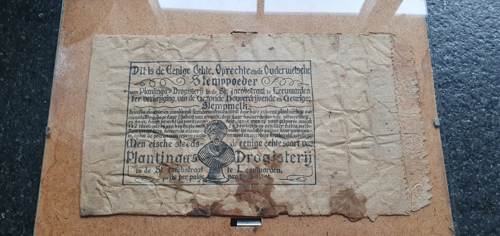Zeer oud  zakje Plantinga's drogisterij Leeuwarden, Ophalen of Verzenden, Verpakking