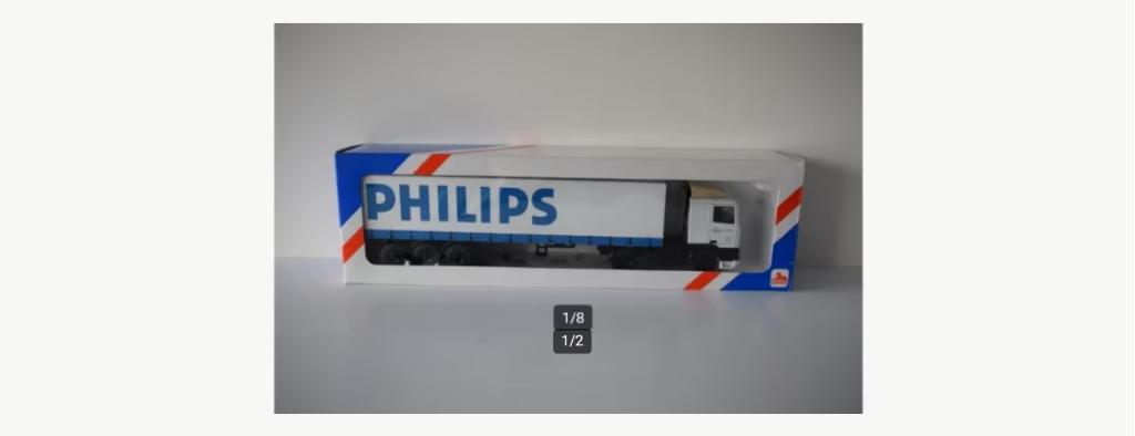 1:50 Zeldzame Lion Toys DAF 95 4900 Ati PHILIPS met Oplegger, Ophalen, Nieuw, Bus of Vrachtwagen, Lion Toys