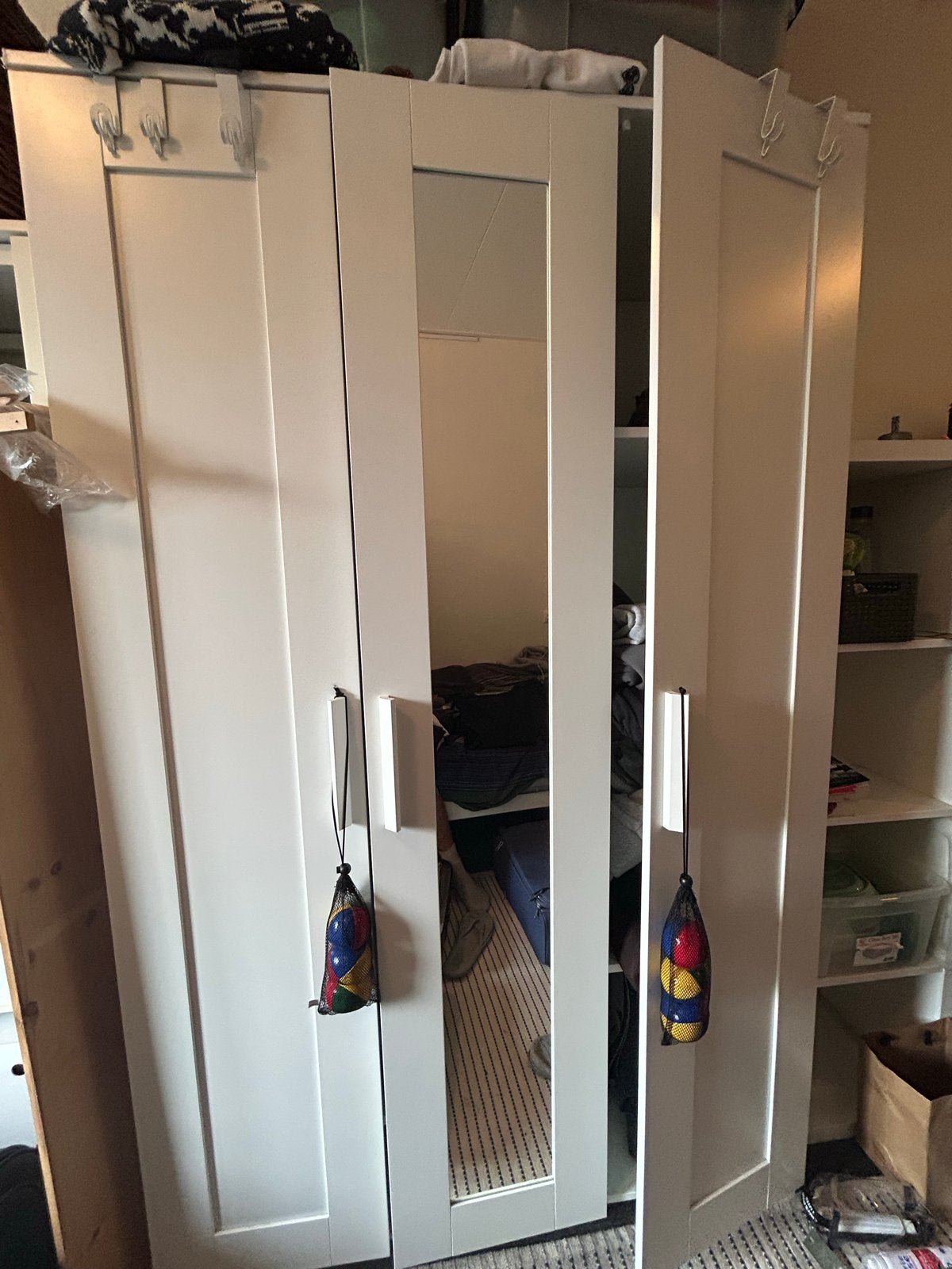 IKEA Brimnes kledingkast met Skubb opbergers, Huis en Inrichting, Kasten | Kledingkasten, Ophalen, Gebruikt, 100 tot 150 cm, 150 tot 200 cm