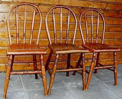 3 ANTIEKE STOELEN + 1ANTIEKE HOOFDSTOEL MEER DAN100 JAAR OUD, Ophalen